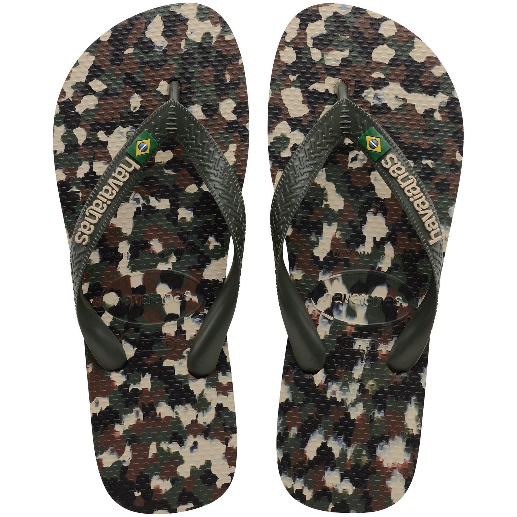 Havaianas Brasil Camo Patterned Flip Flop Sandals