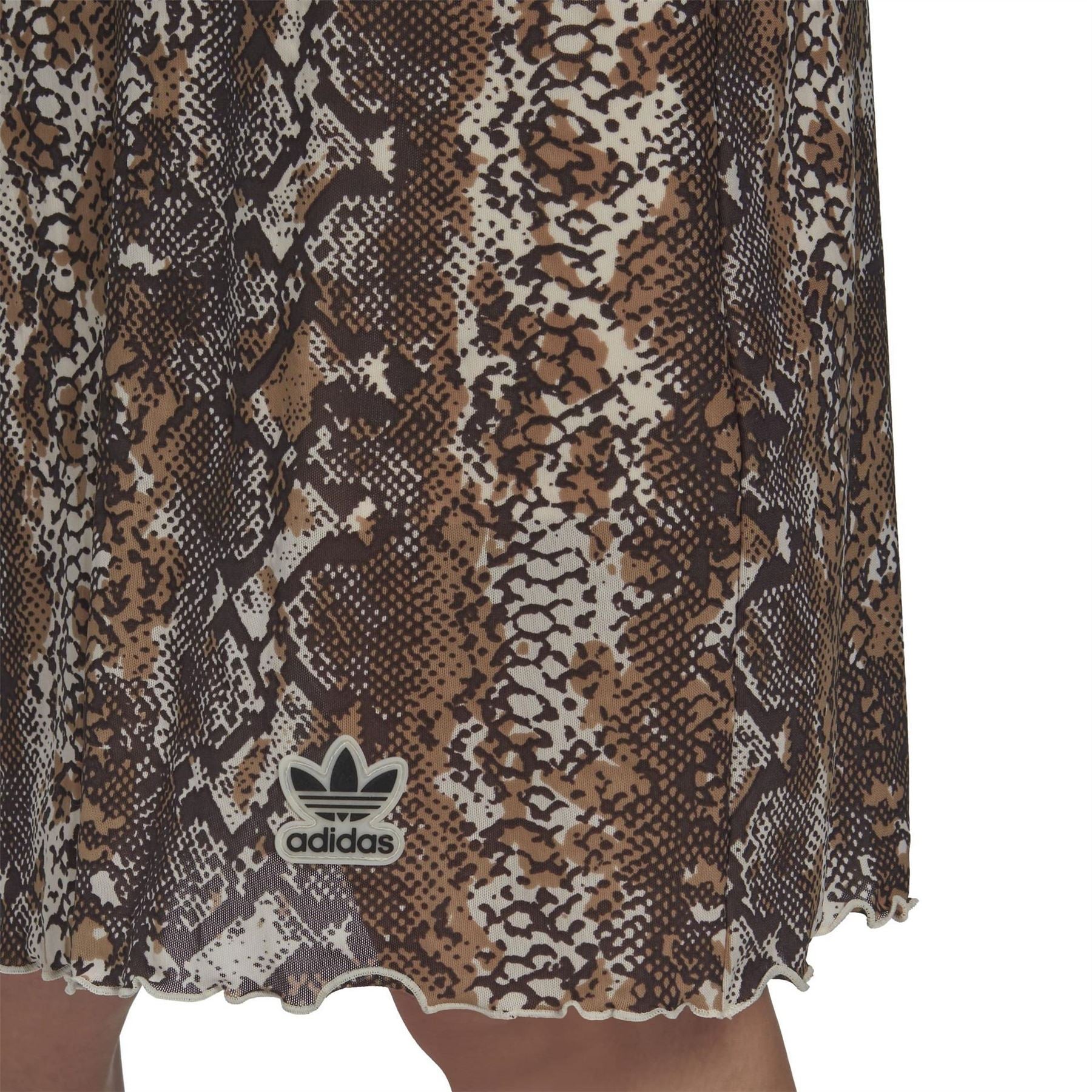 adidas Originals Snake Mesh Scoop Neck Mini Slip Dress