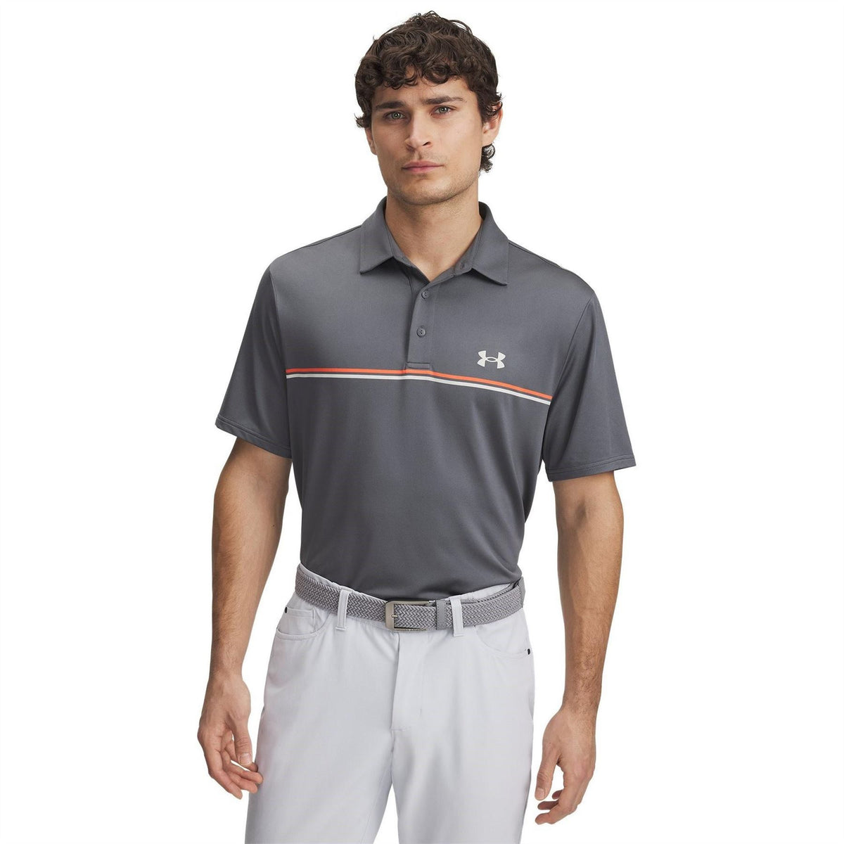 Under Armour Stripe Short Sleeve Performance Polo Shirt