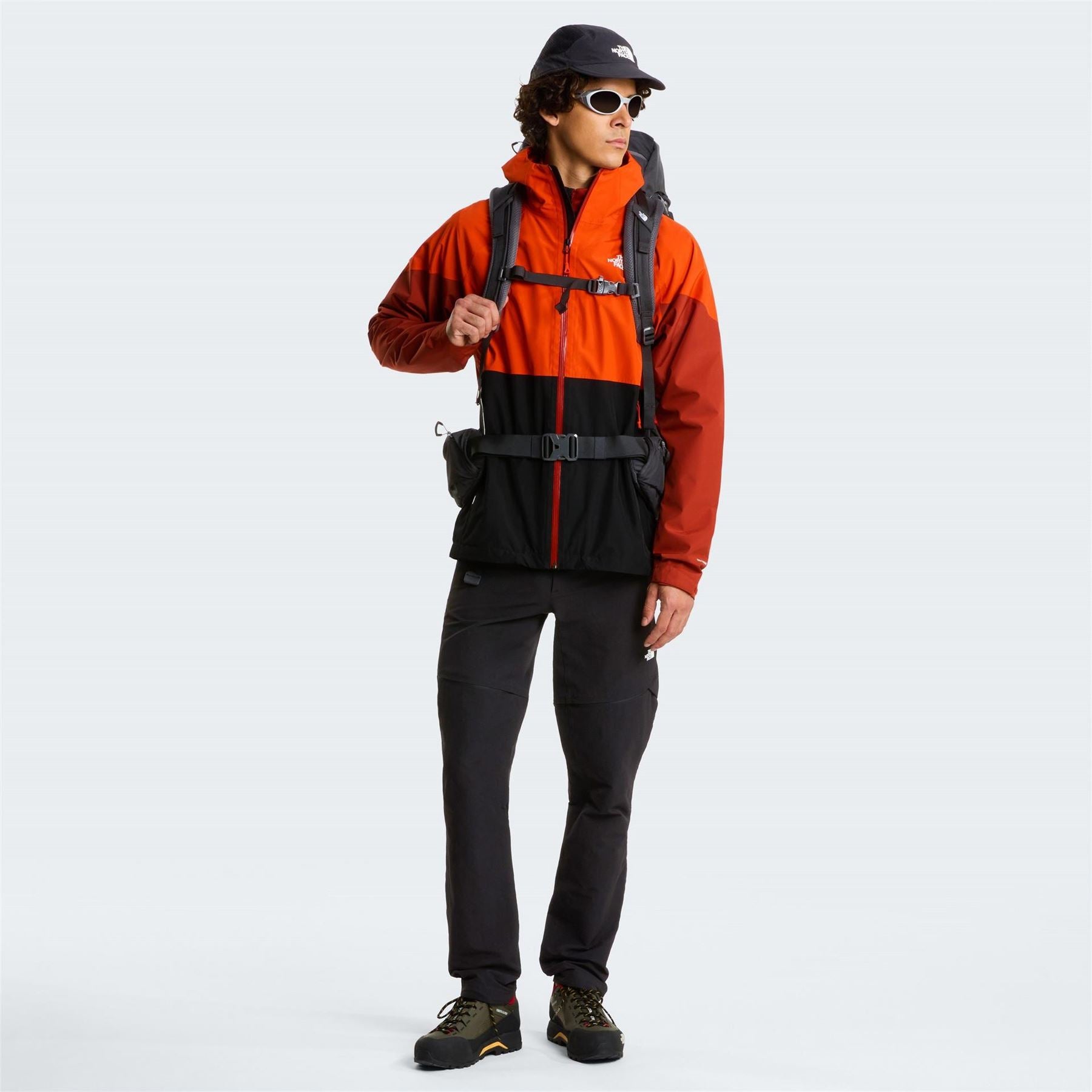 The North Face Hooded Neck Lightning Color Block Rain Jacket