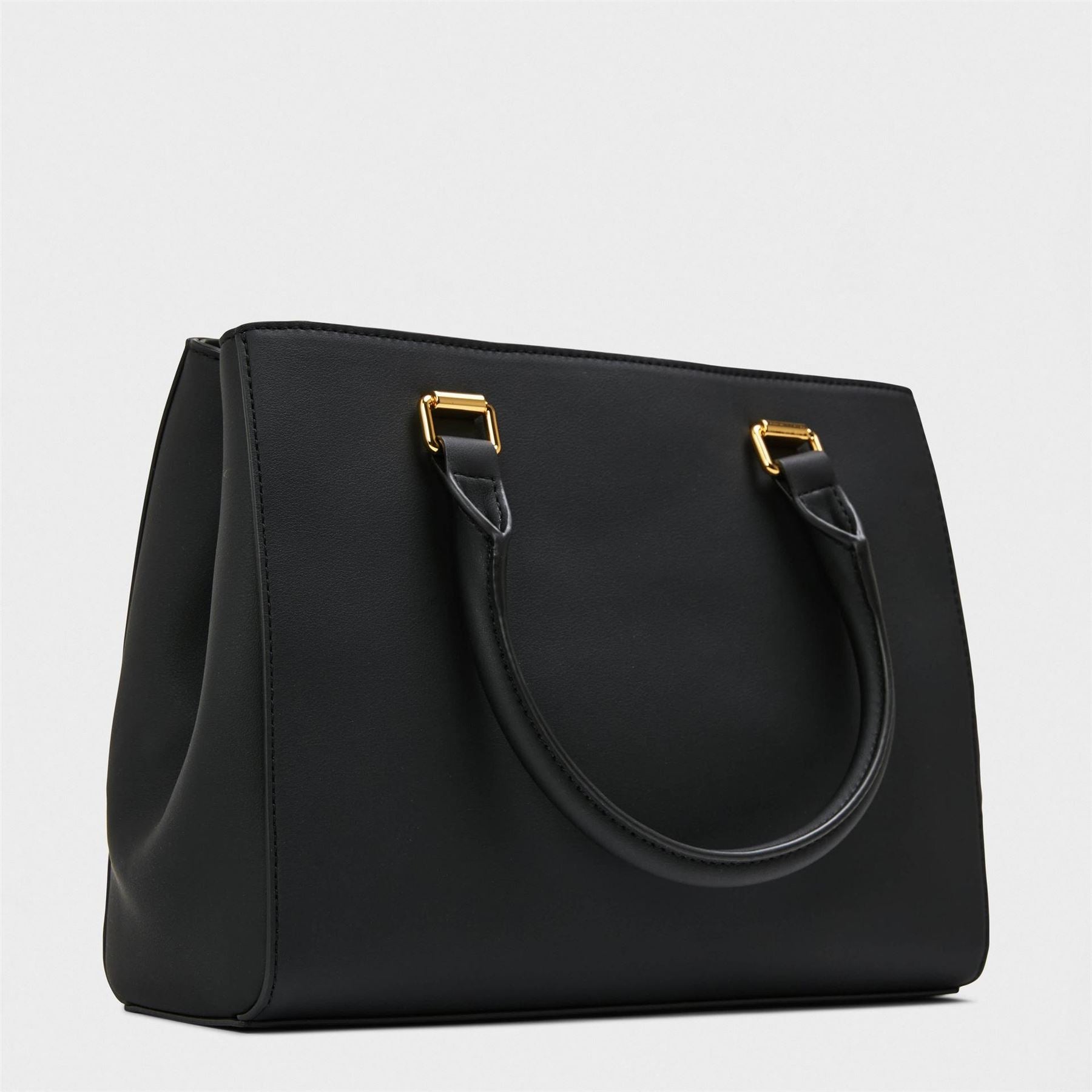 Love Moschino Bold Love Trapezoid Tote with Gold Tone Hardware