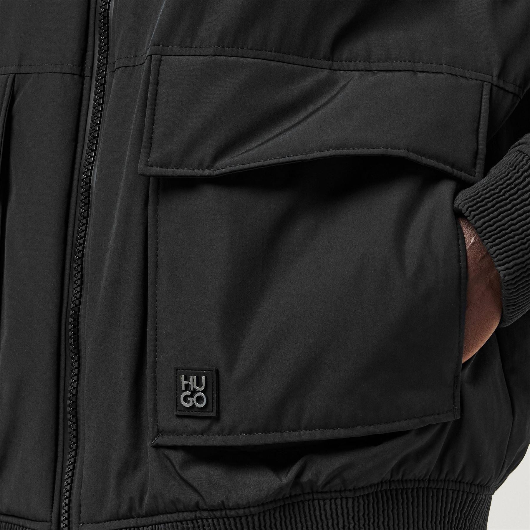 Hugo HUGO Water Repellent Full Zip Bomber Jacket