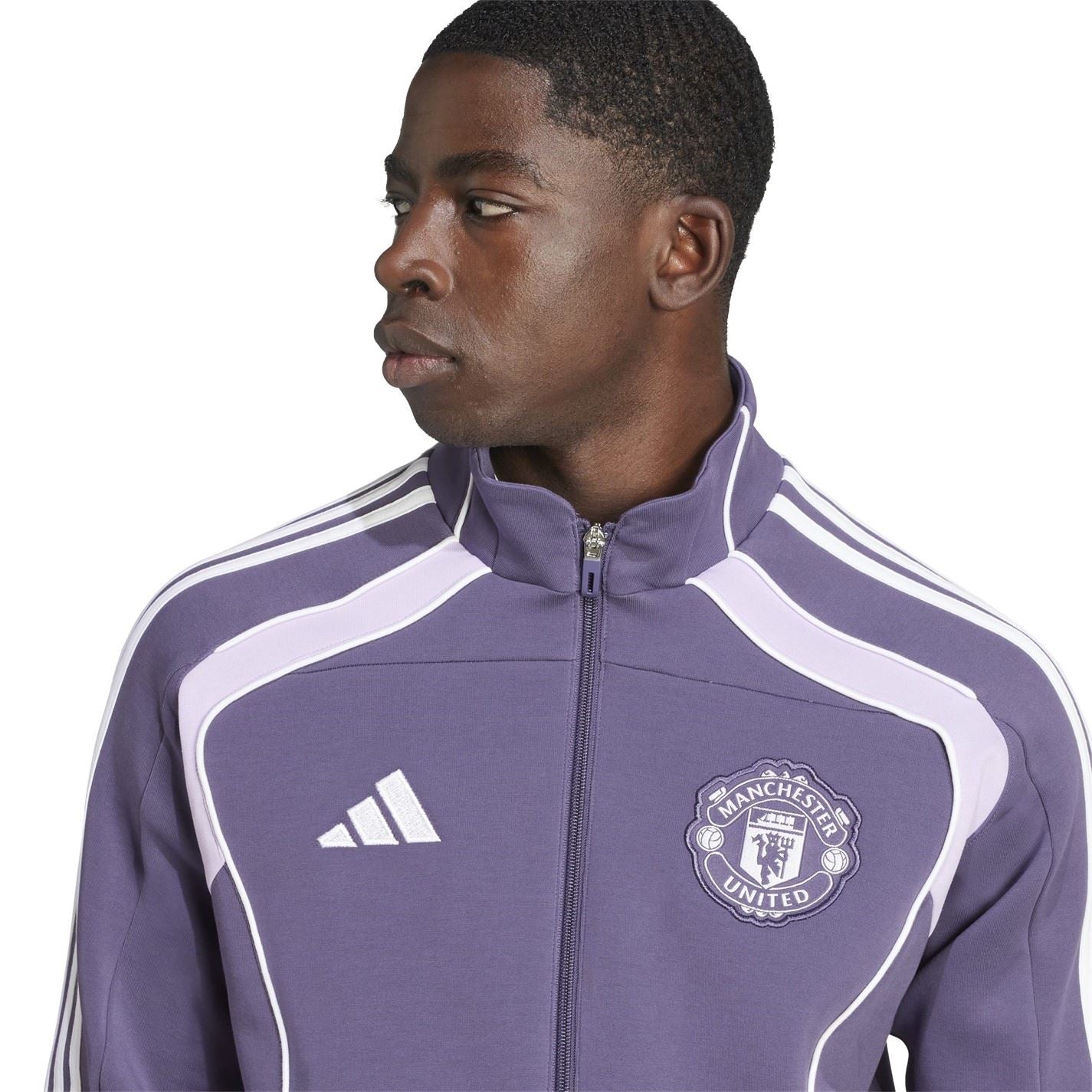 adidas Mens Manchester United Ubackpack Doubleknit Tracksuit Top