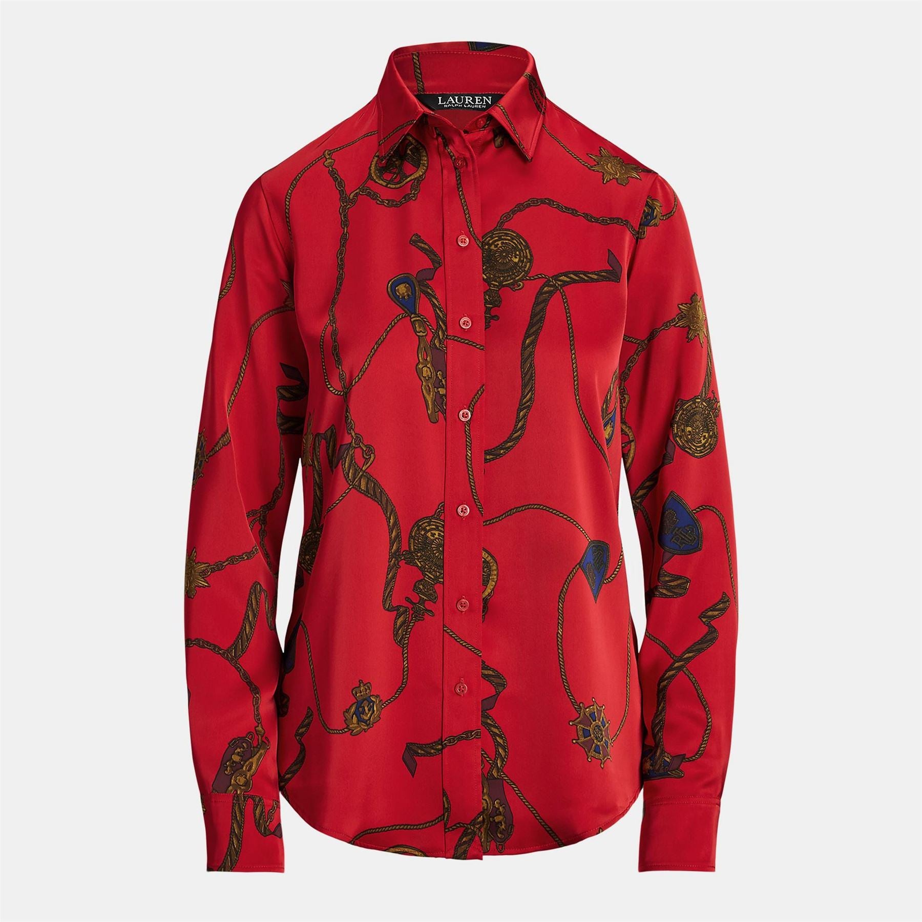 Lauren by Ralph Lauren Fit Print Charmeuse Shirt