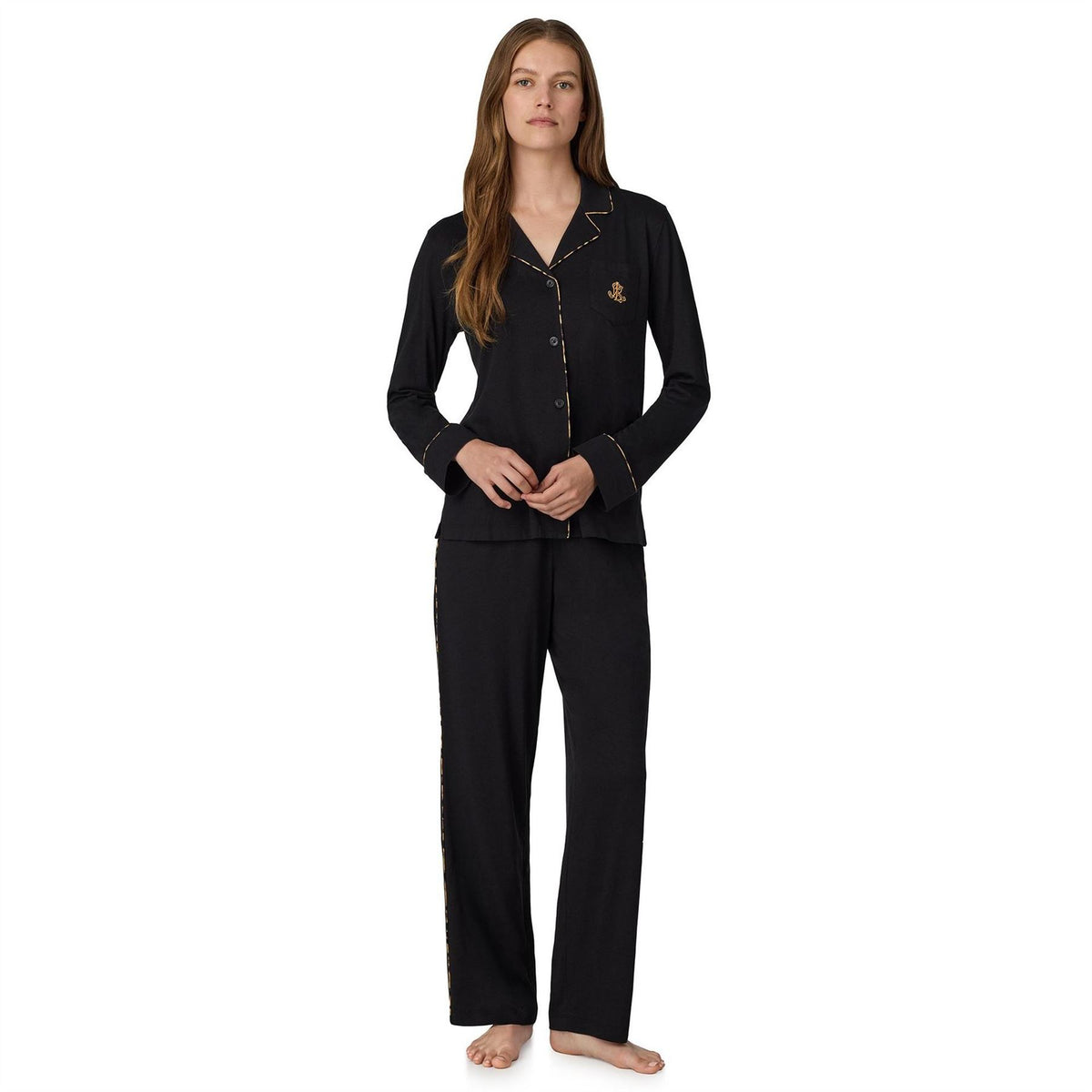 Lauren by Ralph Lauren Knitted Long Sleeve Pyjama Set
