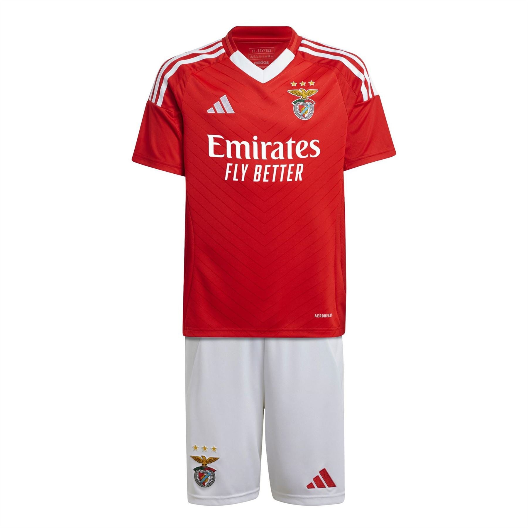 adidas V-Neck Short Sleeve T-Shirt and Soccer Shorts Set