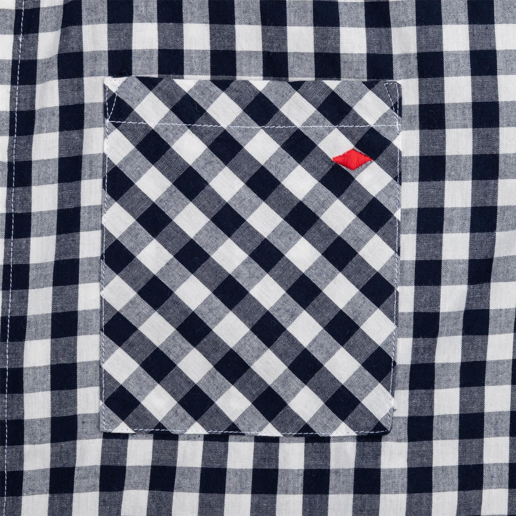 Lee Cooper Mens Cooper Gingham Check Short Sleeve Shirt