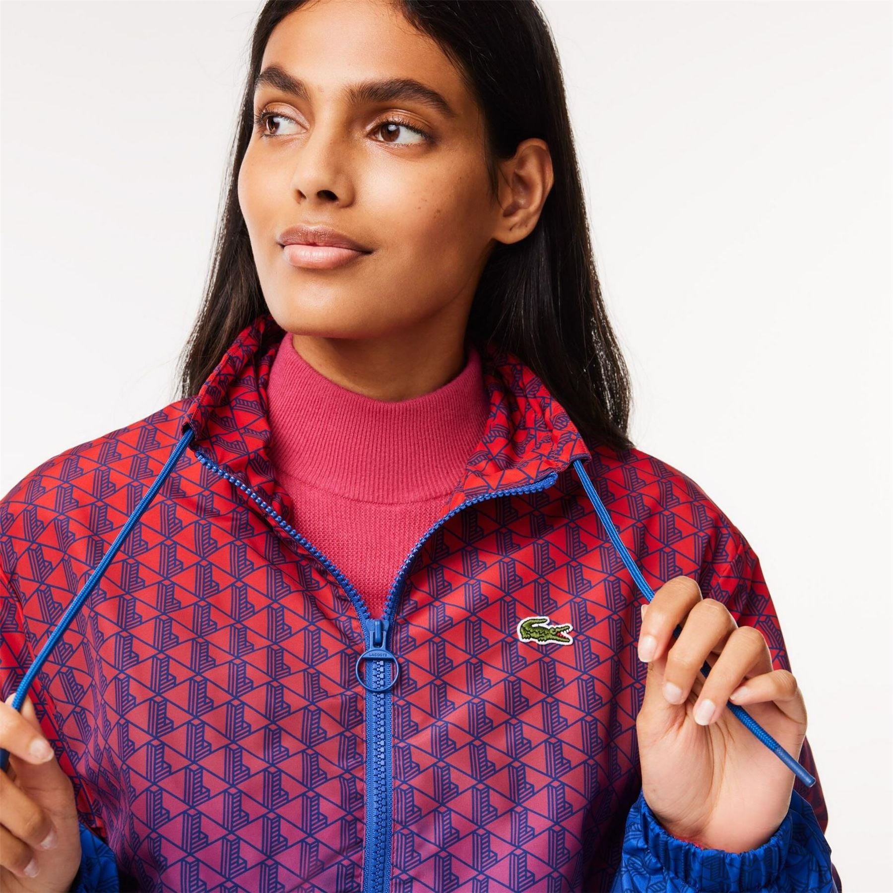Lacoste Monogram Print Ombre Tracksuit Top