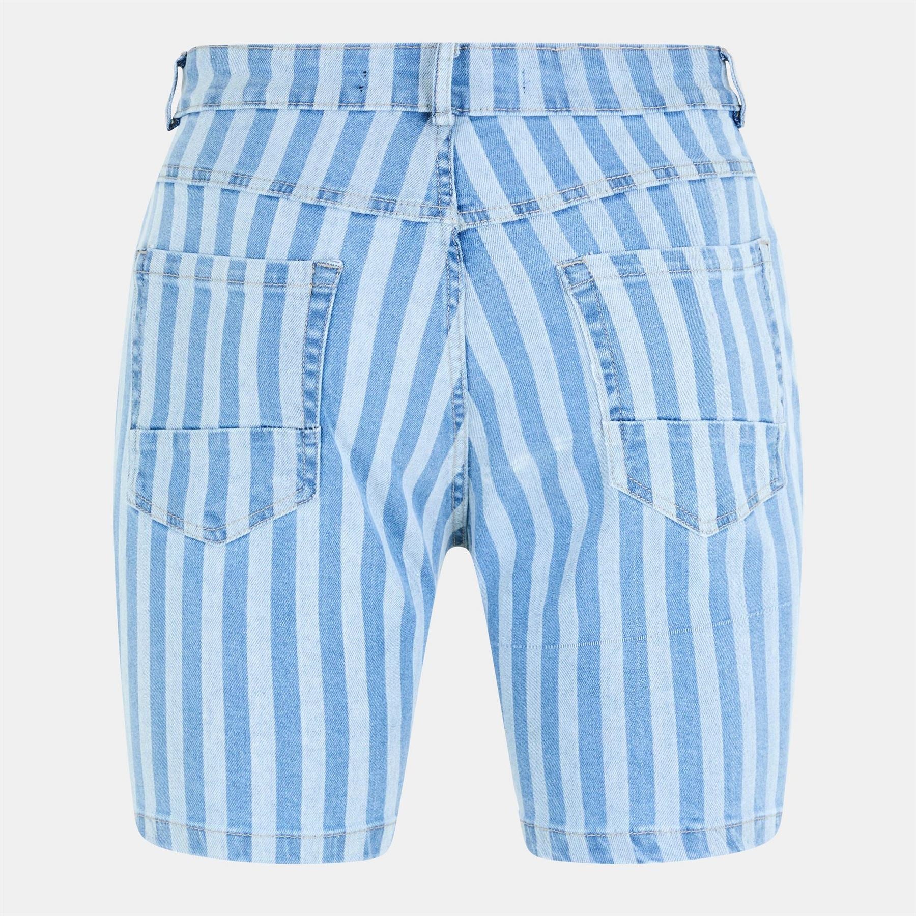 Brave Soul Stripe Denim Shorts