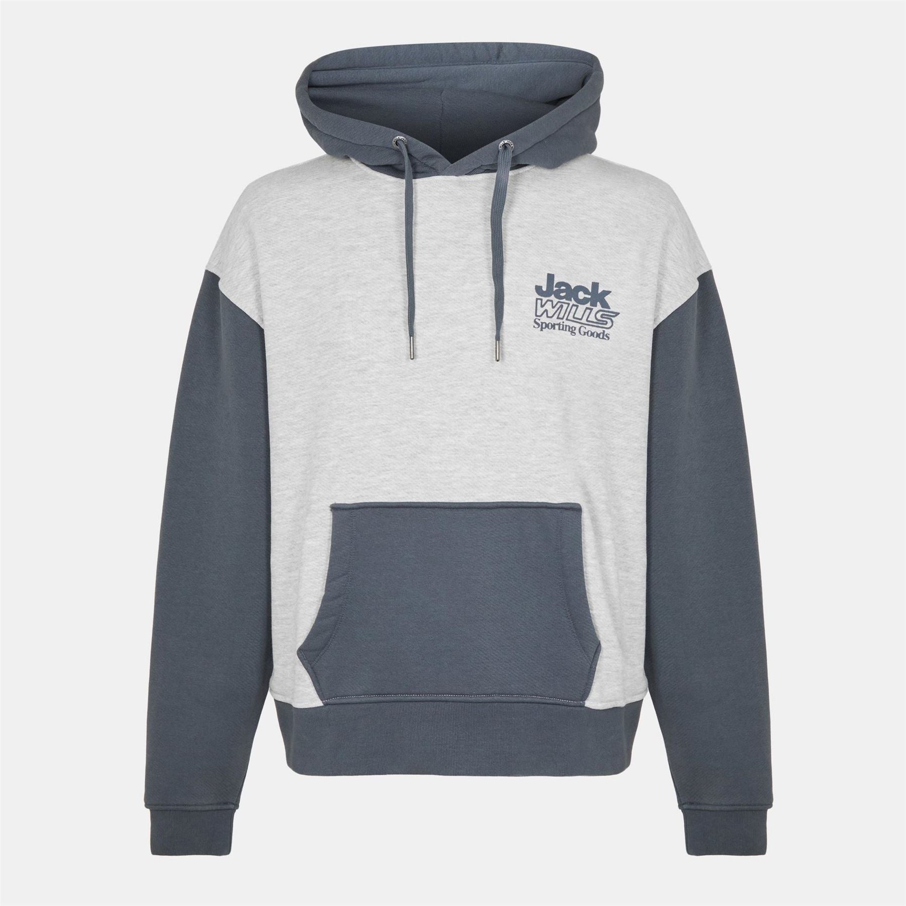 Jack Wills Outline Wills Hooded Regular Fit Sweatshirt