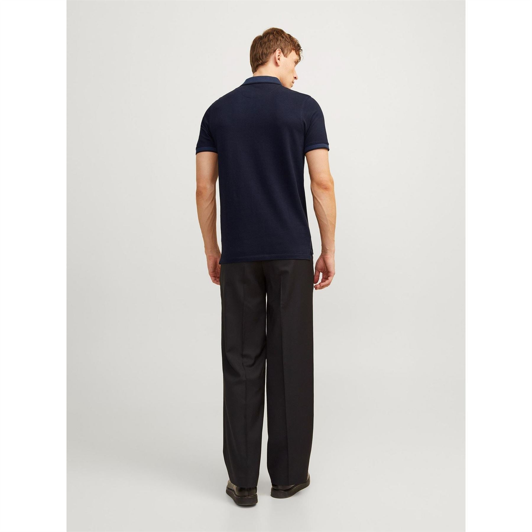 Jack and Jones Paulos Tipped Pique Short Sleeve Polo Shirt