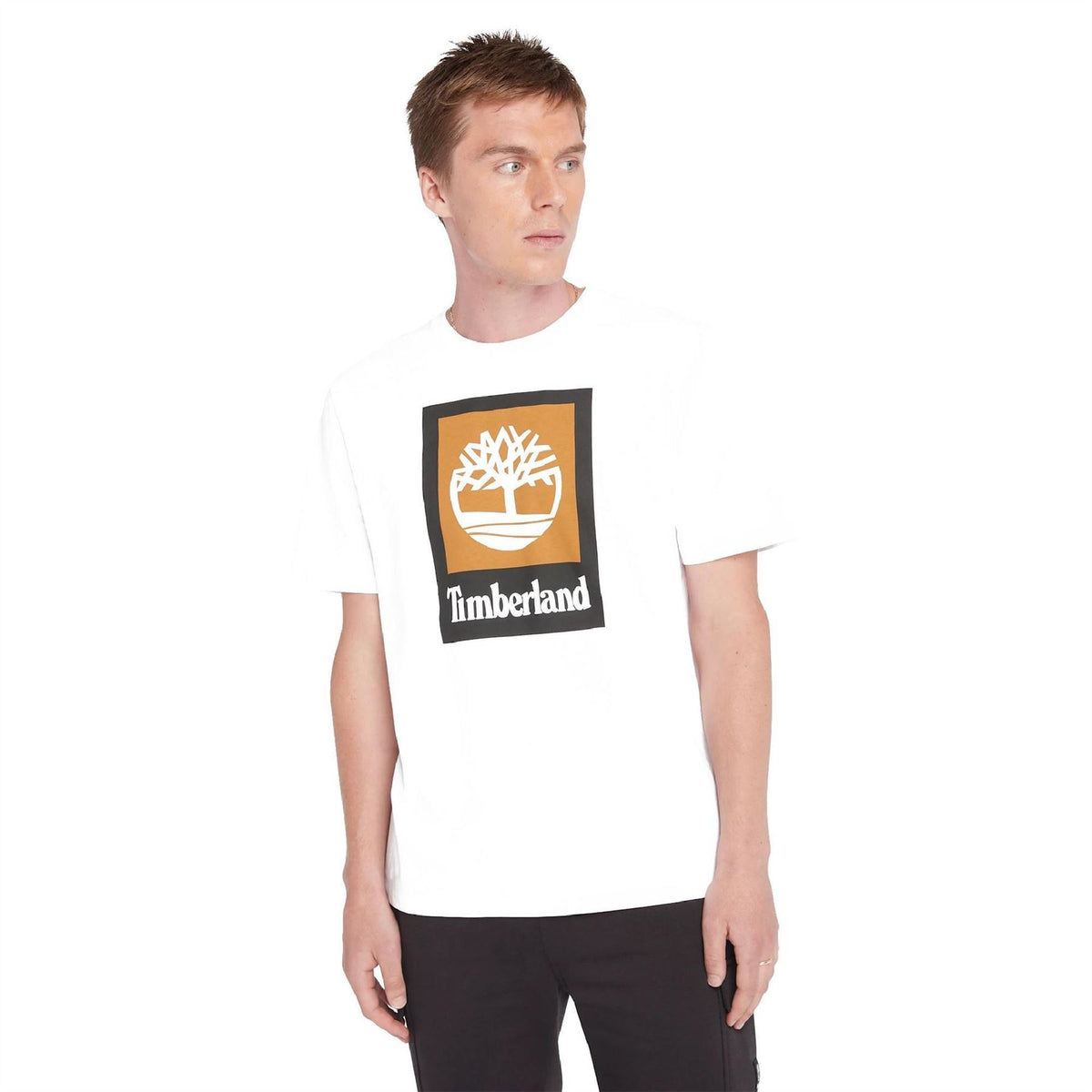 Timberland Stack Logo Cotton Short Sleeve T-Shirt