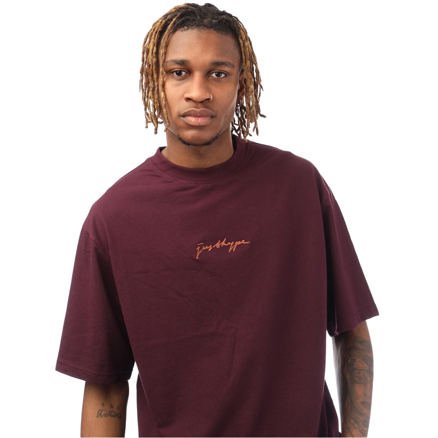 Hype Oversize Fit Signature Print T-Shirt