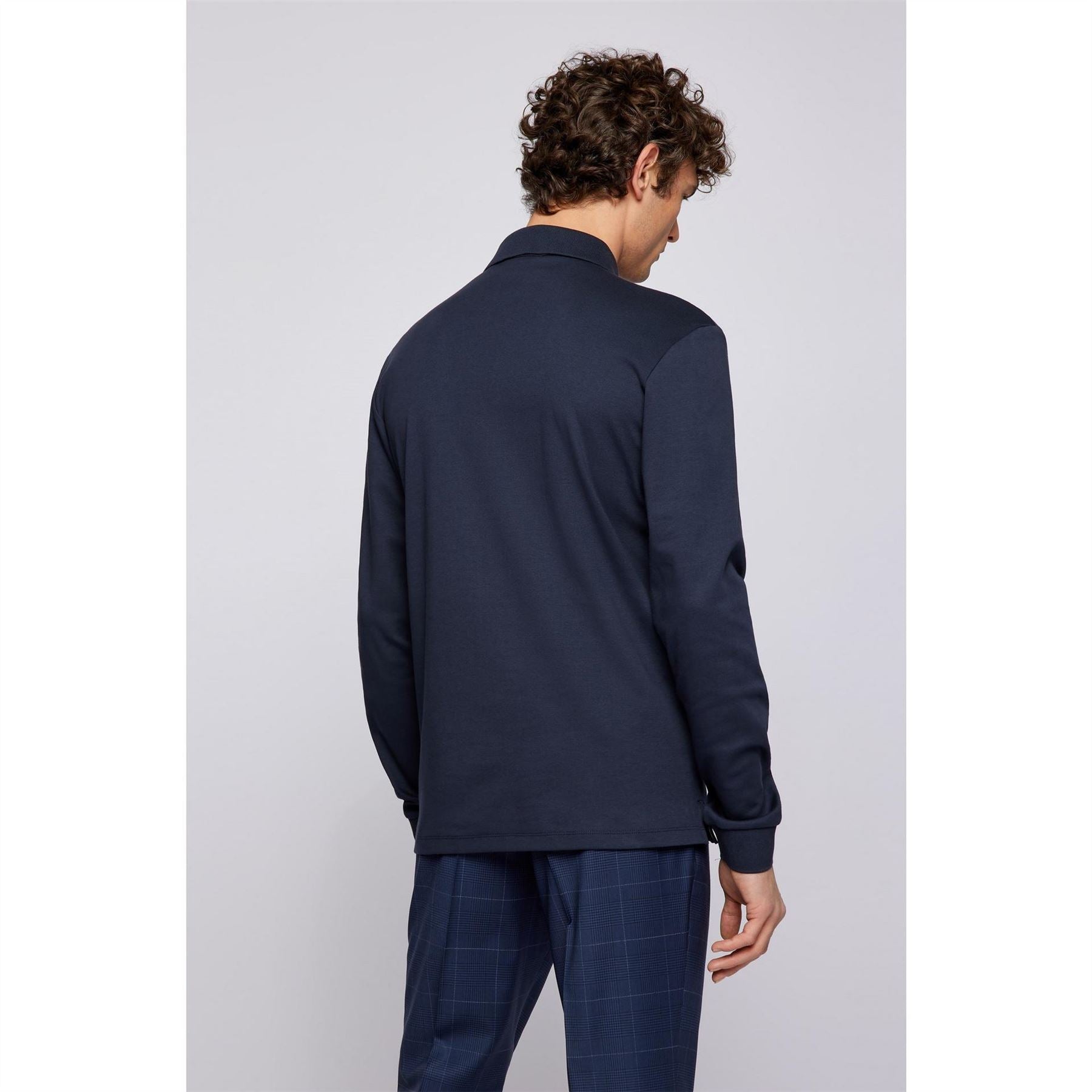 Boss Hbb Pado 30 Long Sleeve Polo Shirt, Iconic Logo Embroidered
