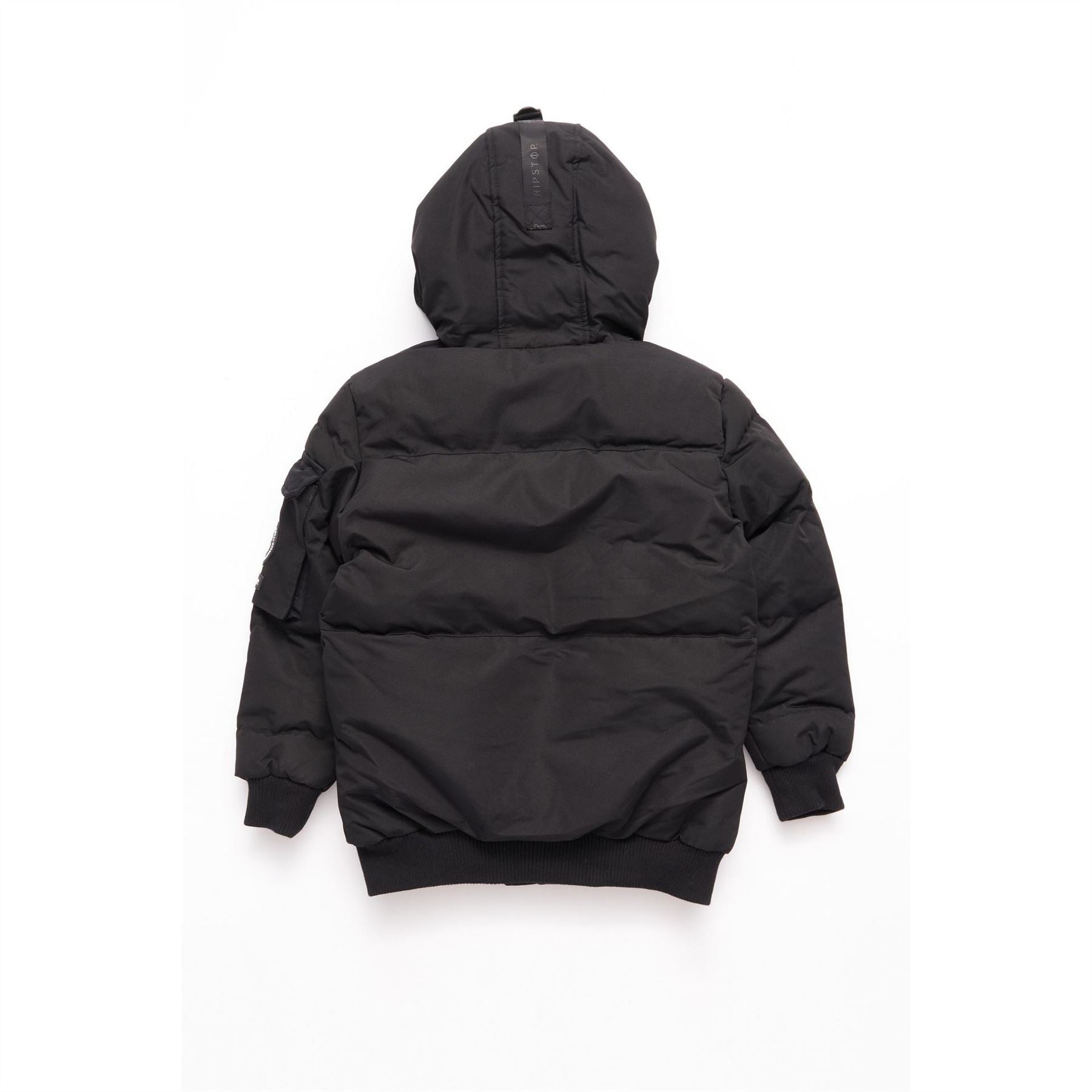 Ripstop Krinngton Hooded Long Sleeve Short Puffer Jacket