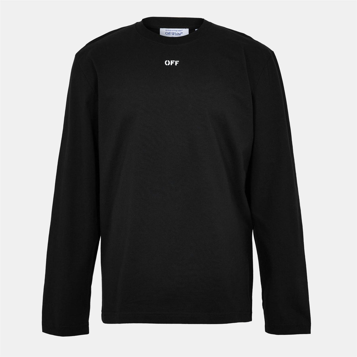 Off White Crew Neck Long Sleeve Jersey T-Shirt