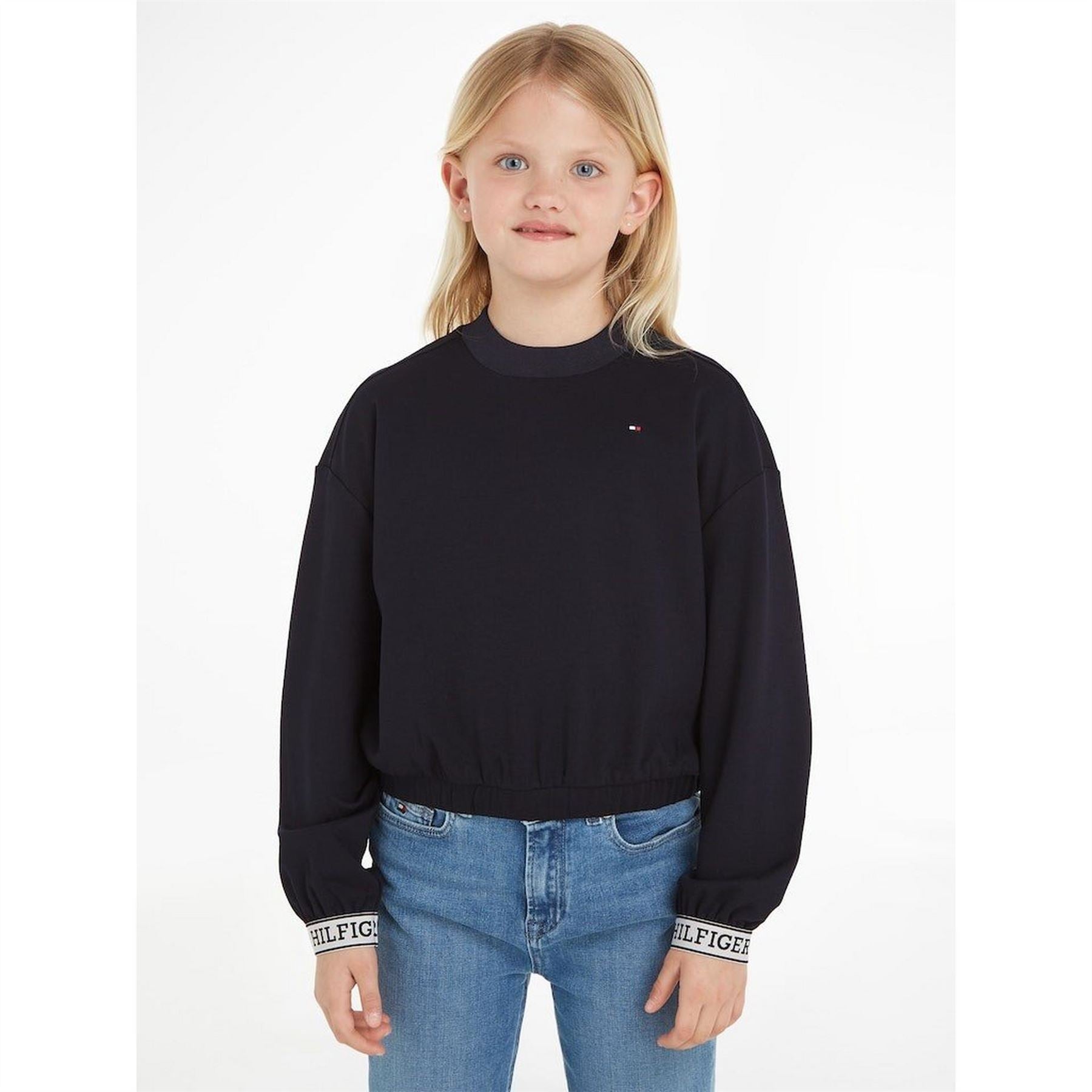 Tommy Hilfiger Tape Crew Neck Jumper Junior
