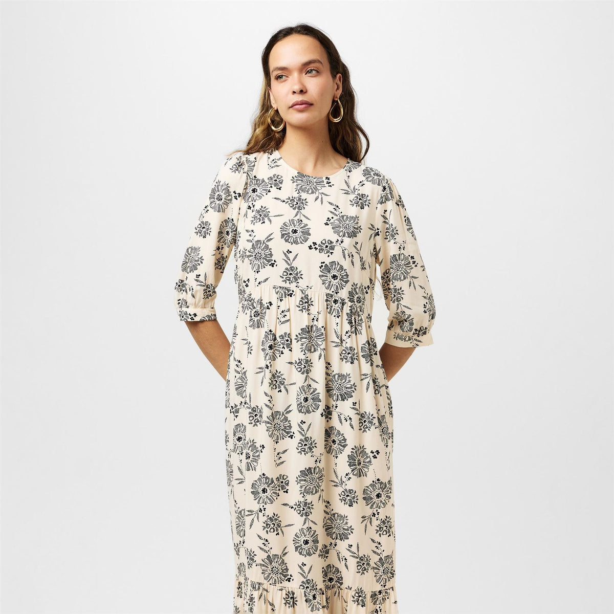 Nobodys Child Rachel Crew Neck Midi Dress