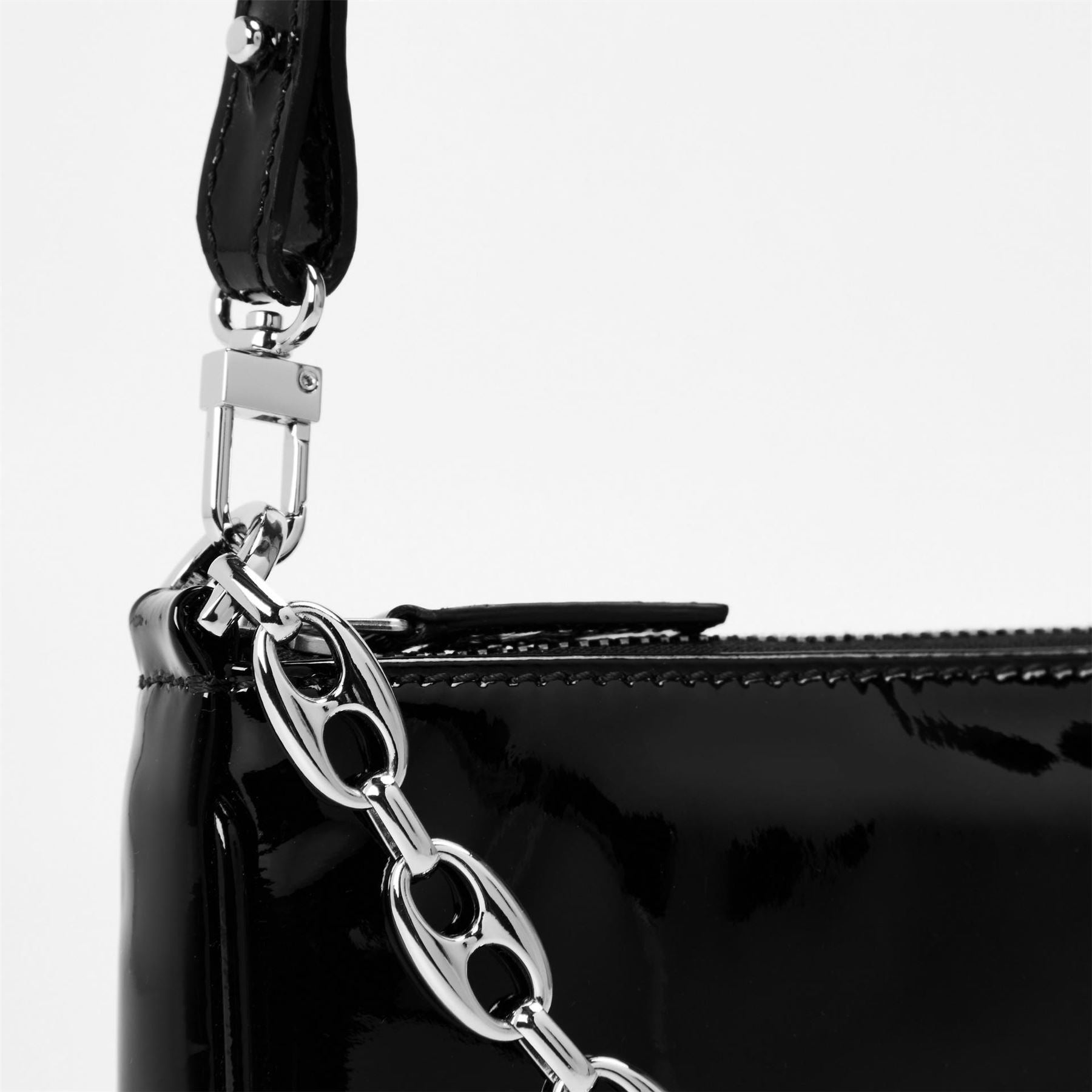 By Far Mini Patent Leather Shoulder Bag