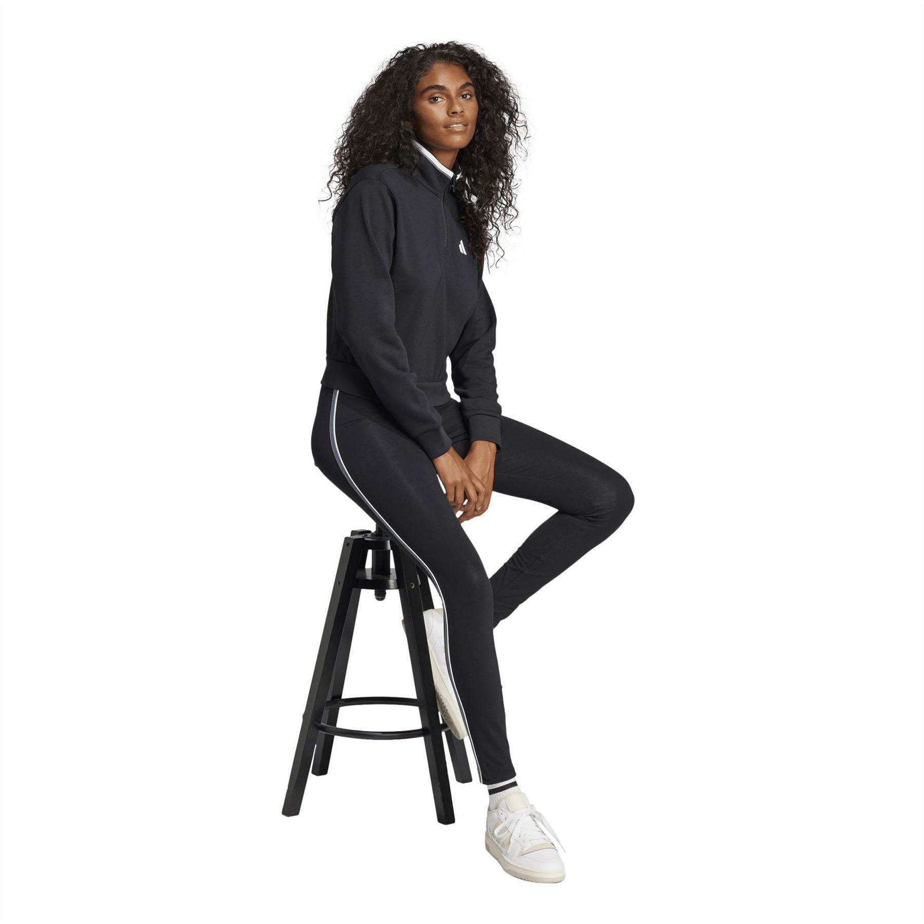 adidas Essentials French Terry Crop Quarter Zip Track Jacket