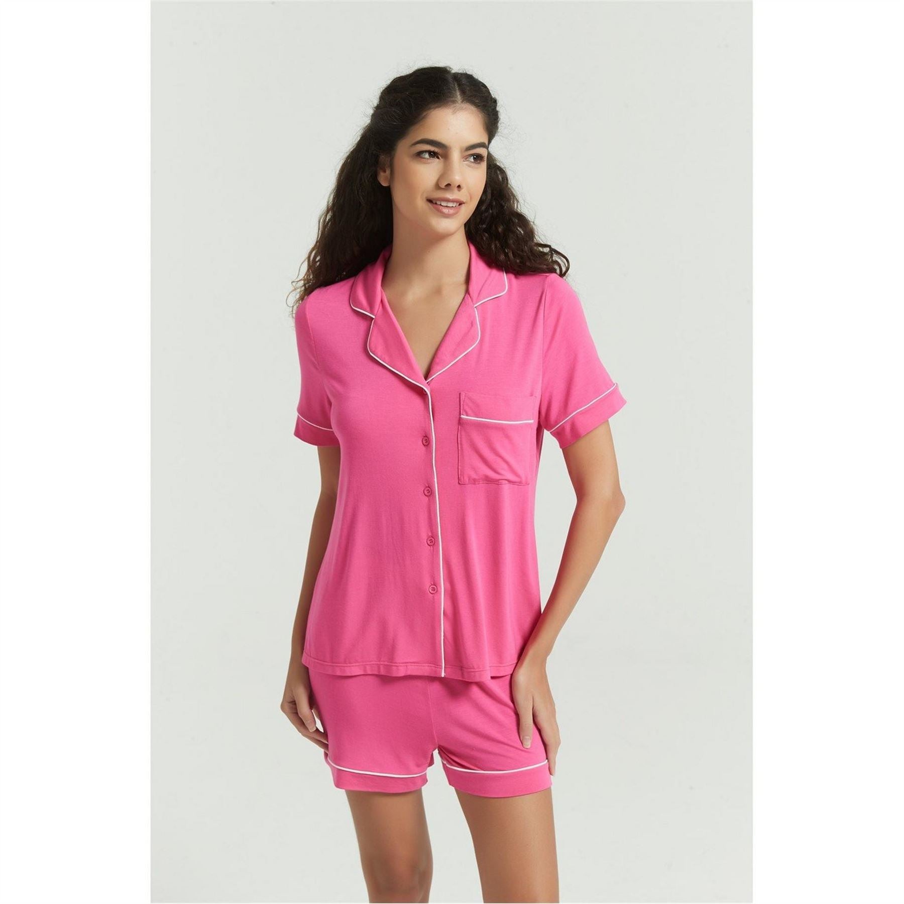Be You Modal Notched Neck Shortie Pyjama
