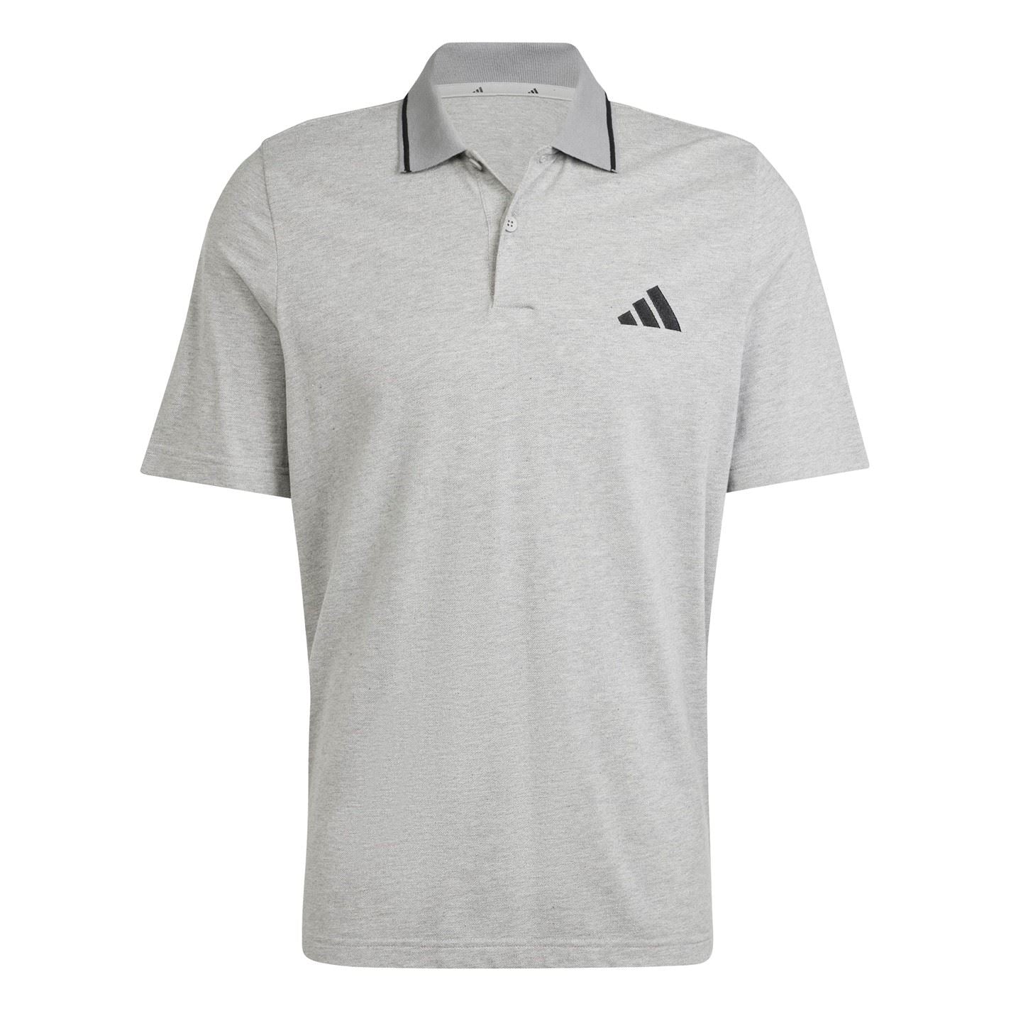 adidas Mens Essentials Cotton 3 Stripes Polo Shirt