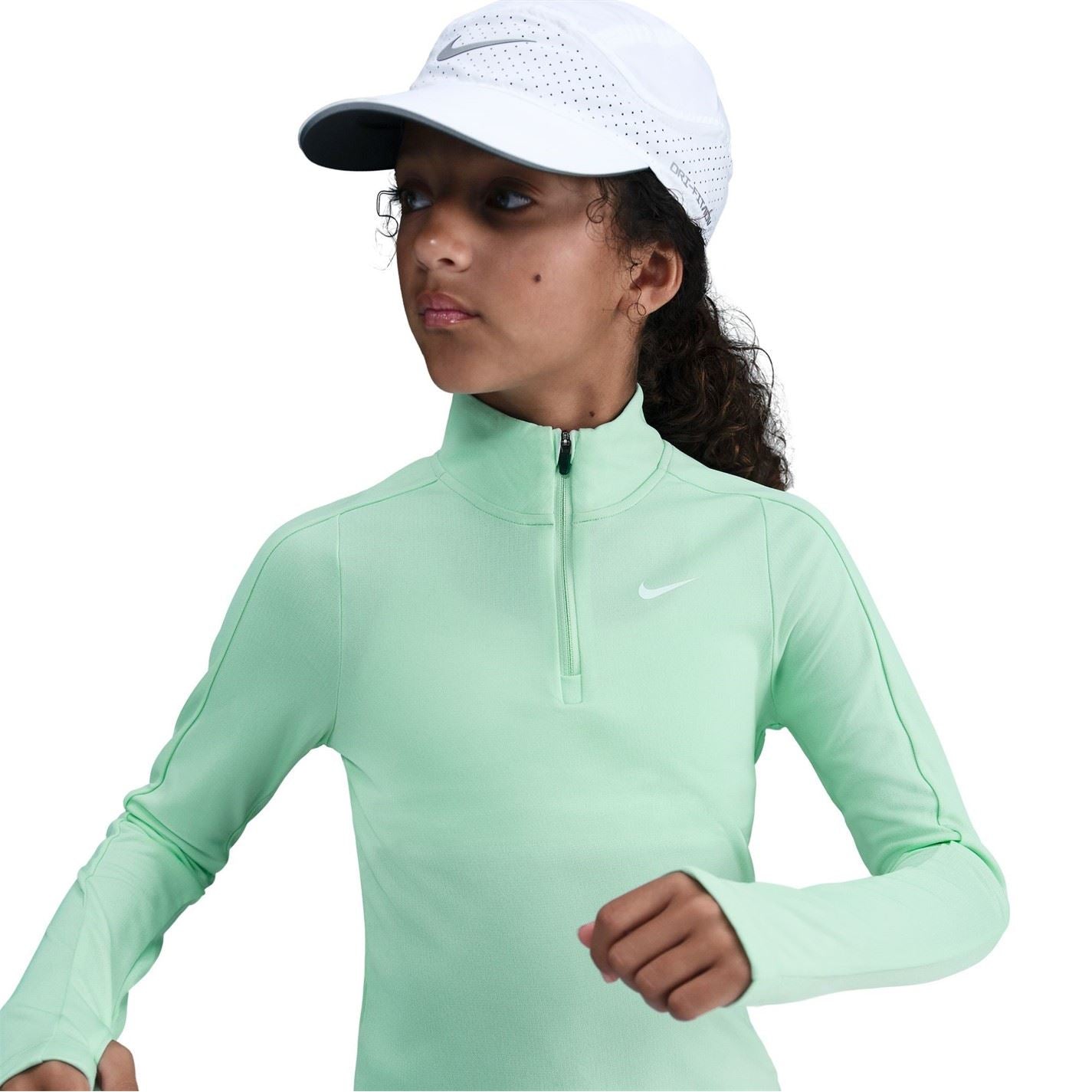 Nike Older Girls Dri Fit Long Sleeve Half Zip