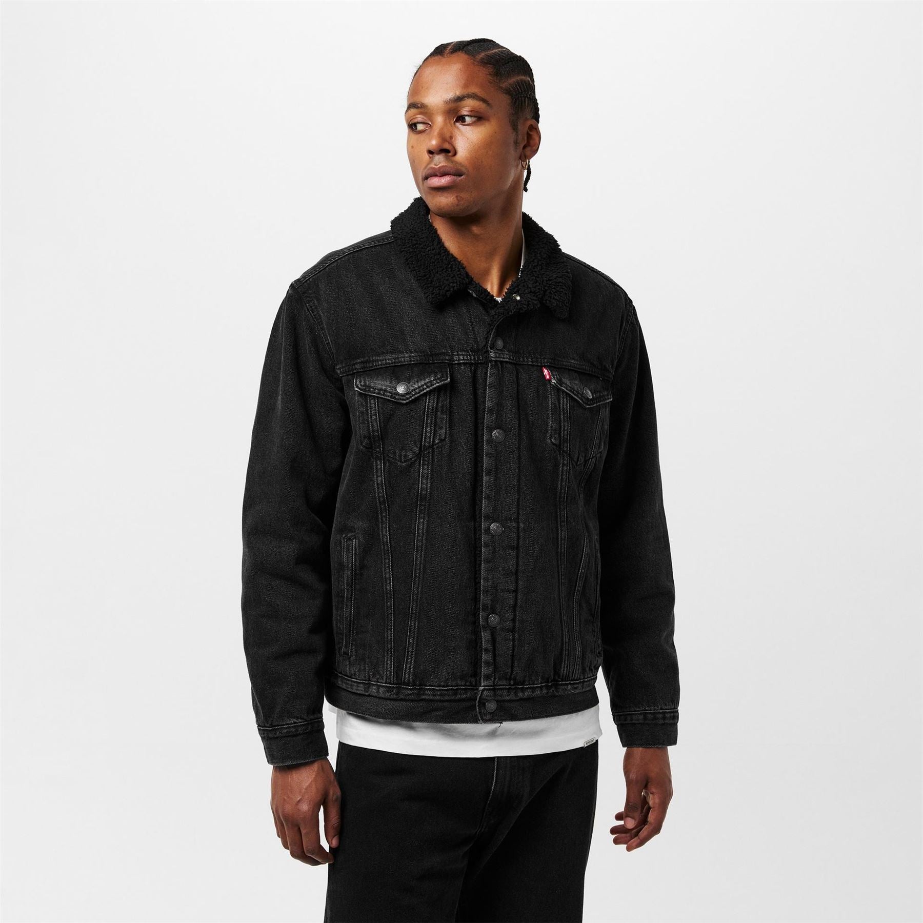 Levis Type 3 Sherpa Cotton Mix Long Sleeve Denim Jacket