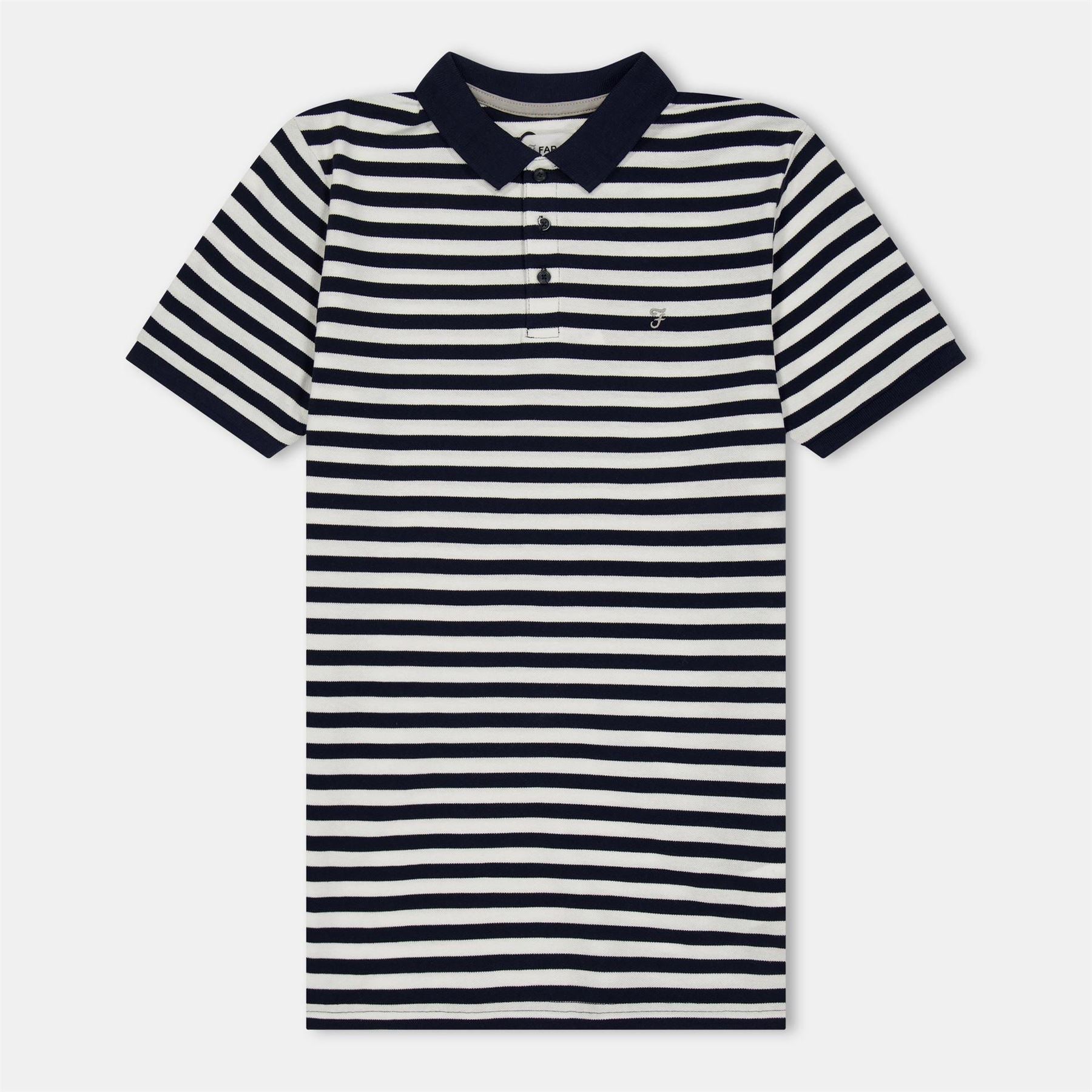 Farah Kids Yd Stripe Short Sleeve Polo Shirt