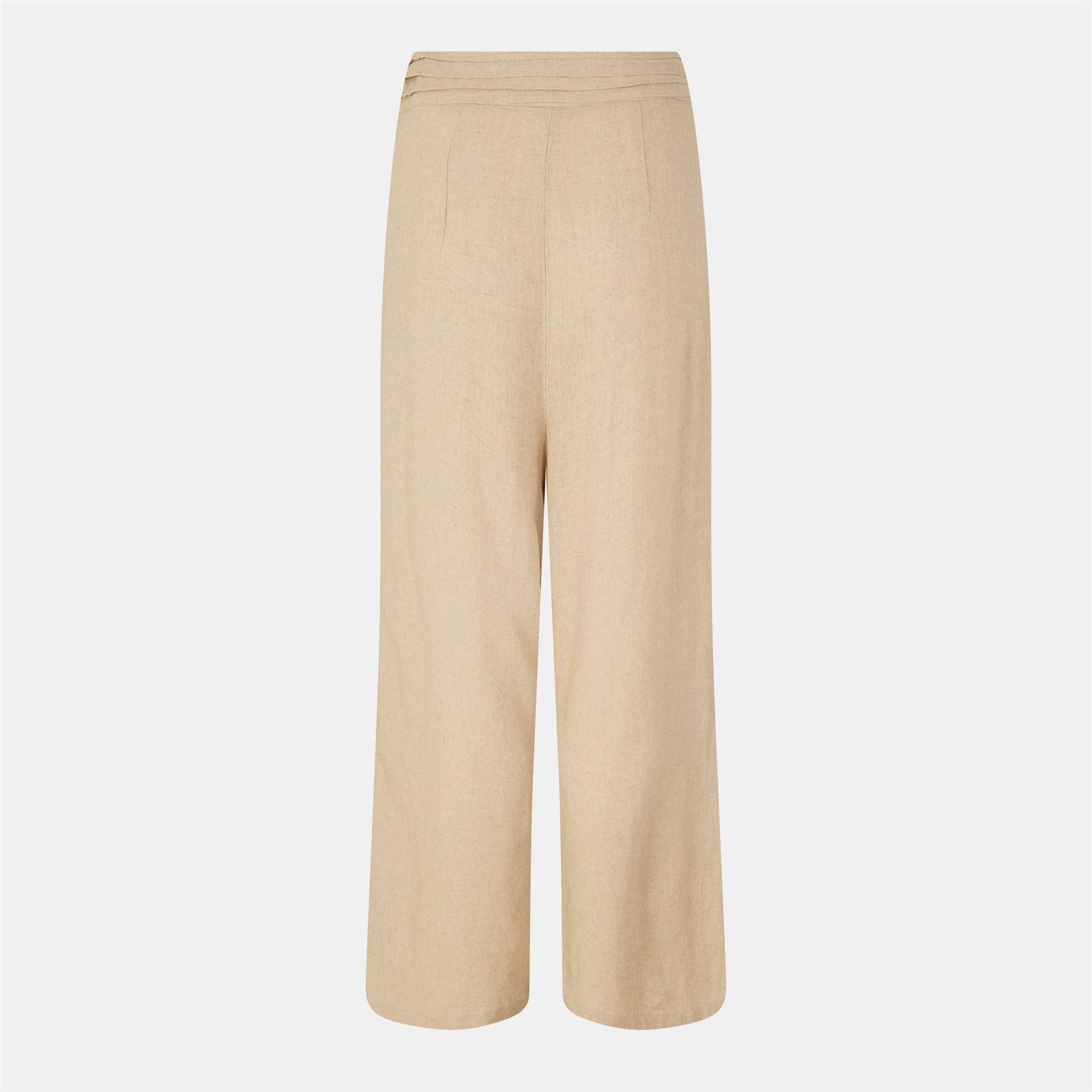 Vero Moda Naja Solid Patterned Pleated Straight Trousers