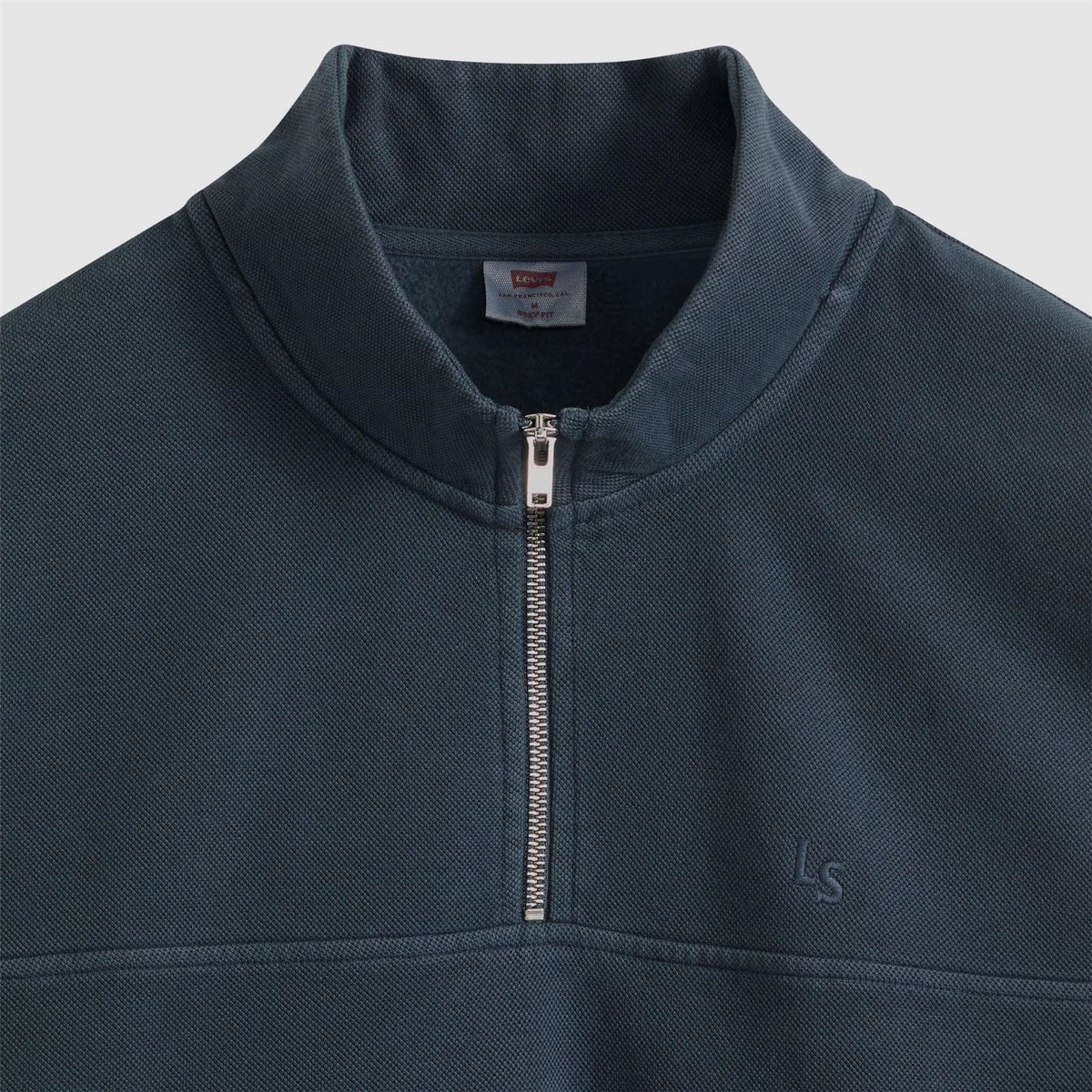 Levis Marina Cotton 1 4 Zip Oversized Fit Fleece Top