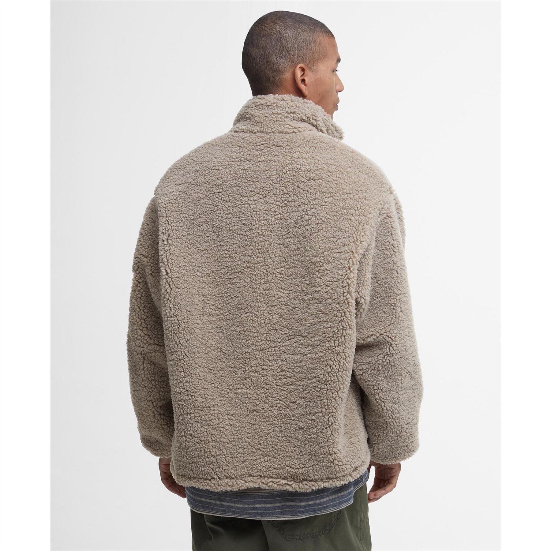 Barbour Weardale Fleece Funnel Neck Teddy Coat