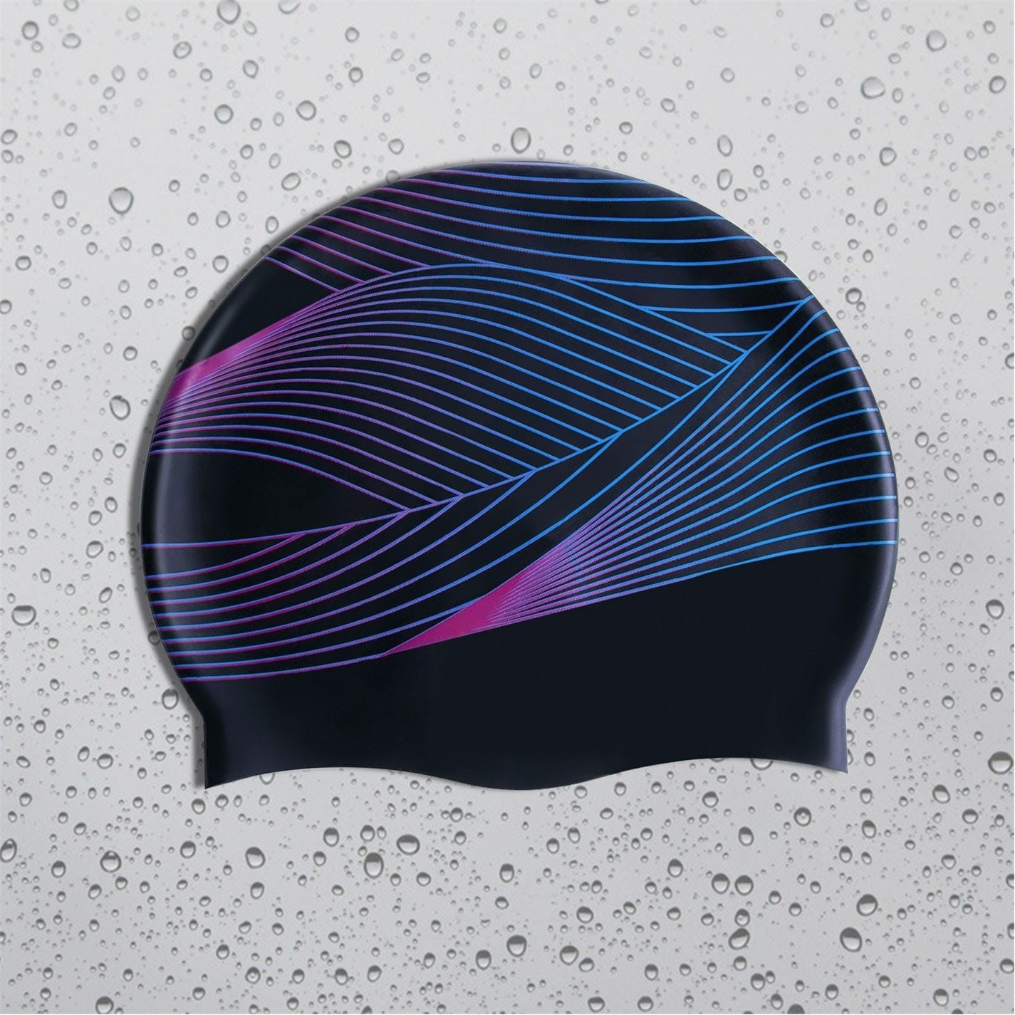 Slazenger Print Silicone Swimming Cap Adults