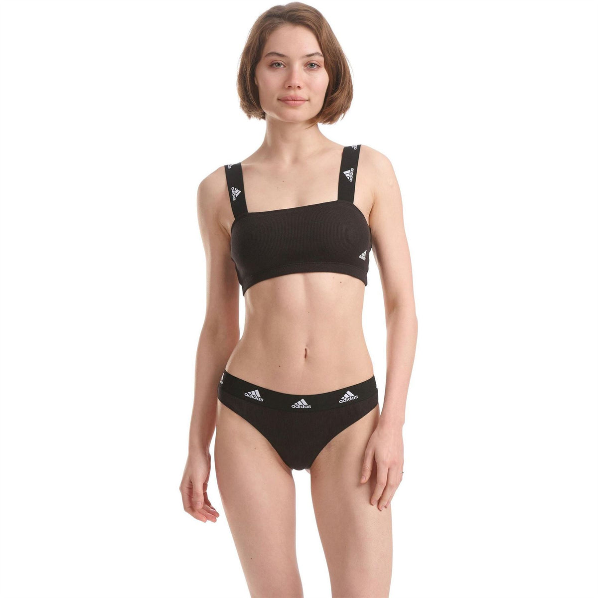 adidas Ribbed Bandeau Strapless Bra