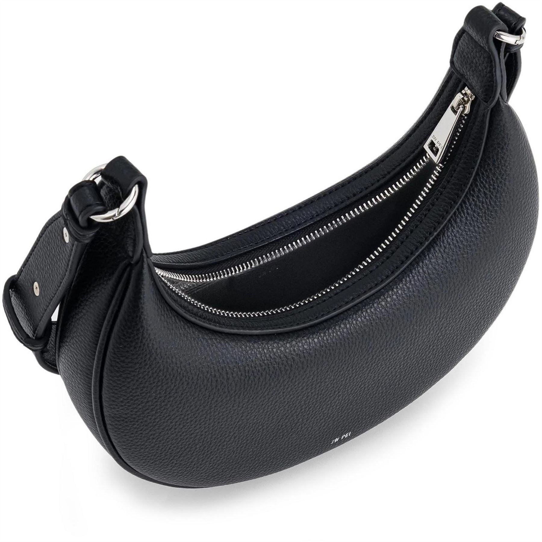 JW Pei Carly Crescent Shape Cross Body Bag with Logo