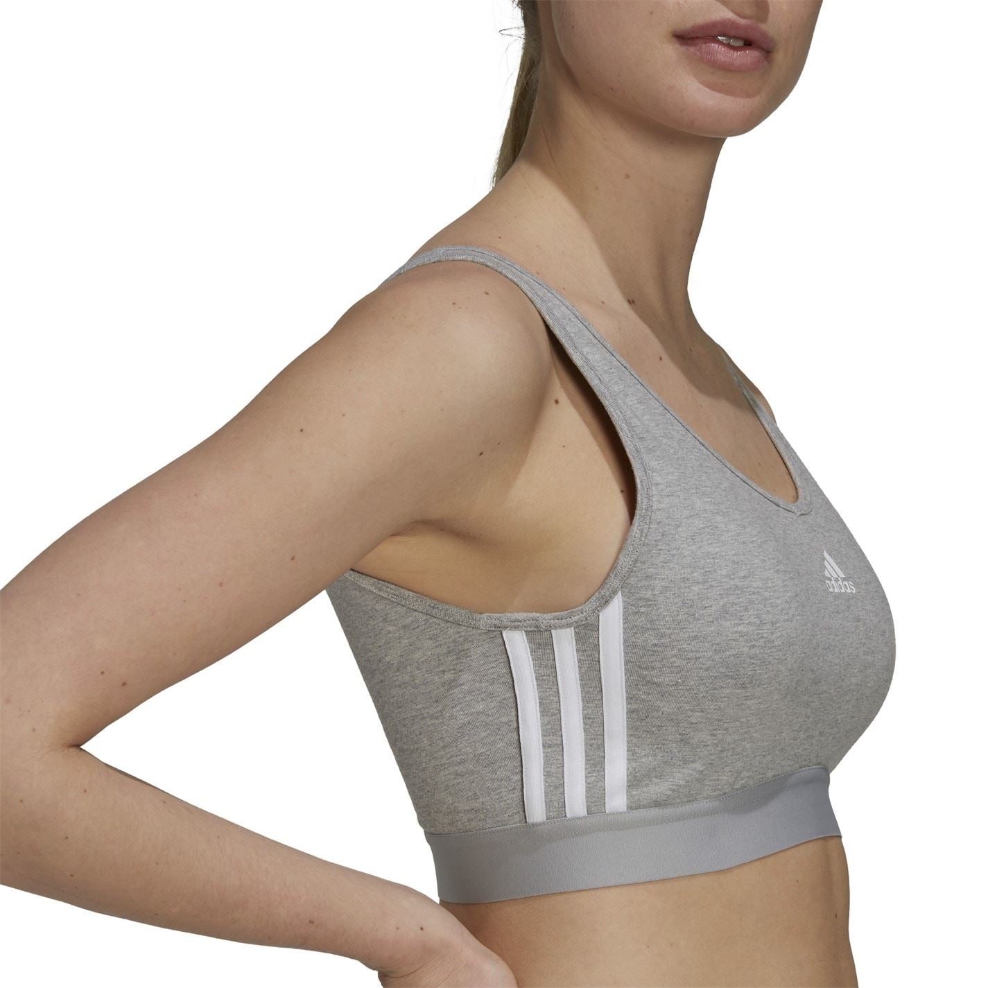 adidas 3 Stripes Crop Top With Removable Pads