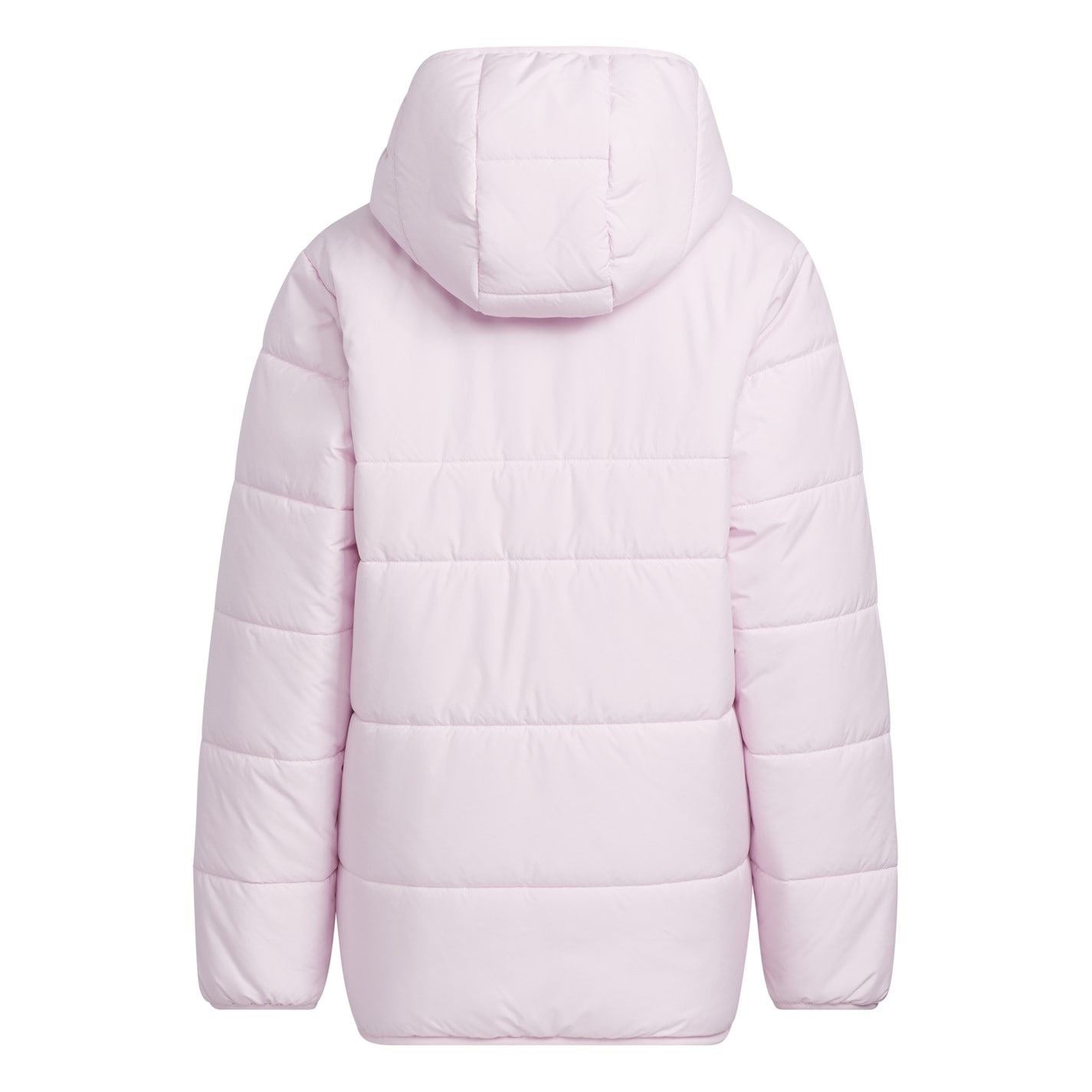 adidas Hooded Zipped Pocket Solid Patterned Puffer Jacket