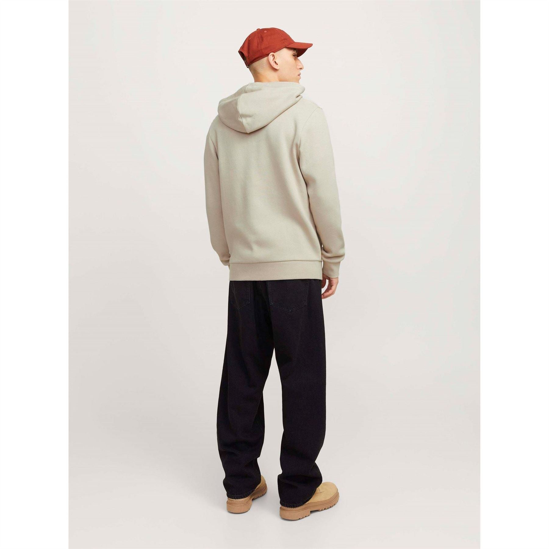 Jack and Jones Mens Corp Logo Sweat Zip Hood