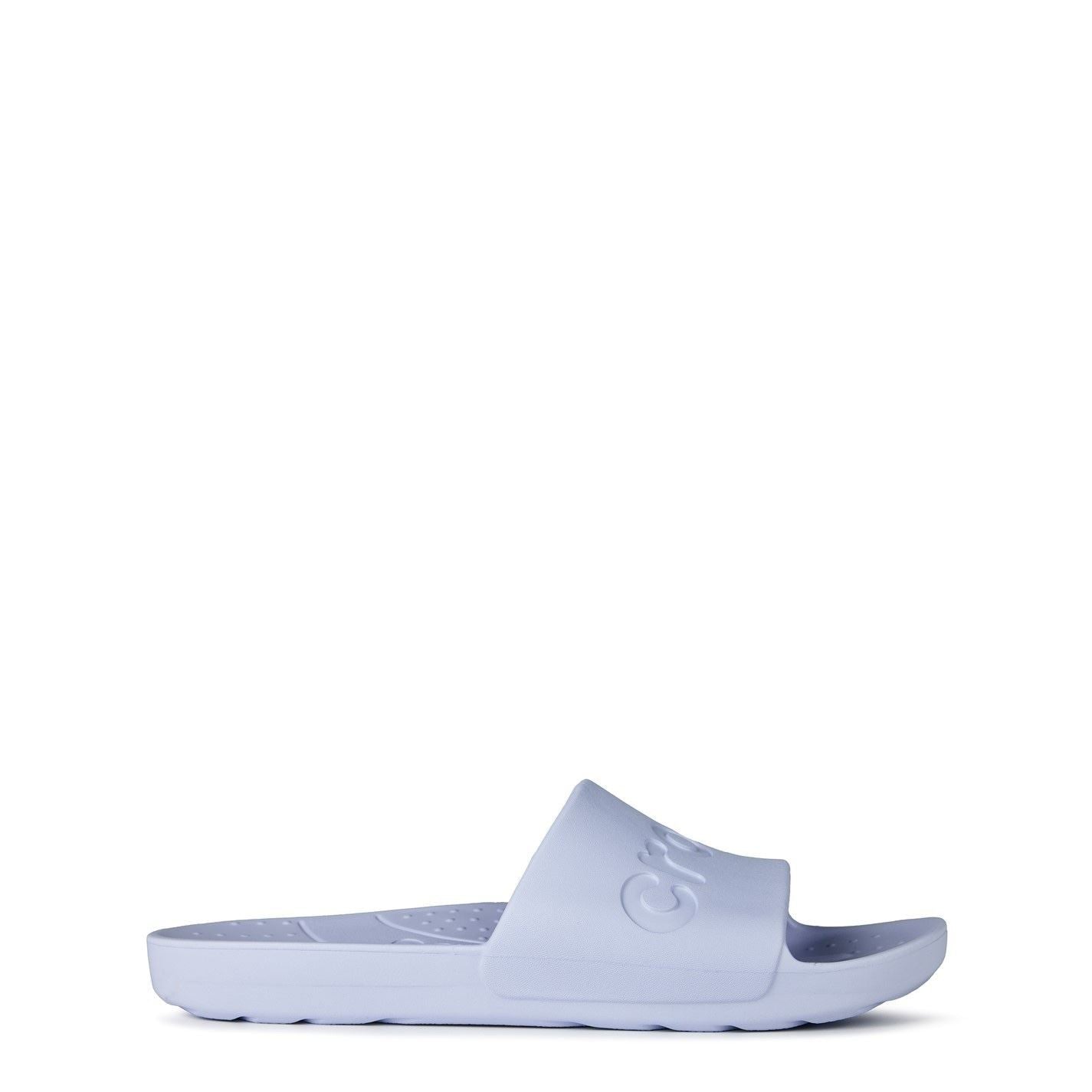 Crocs Logo Print Open Toe Flat Heel Slides