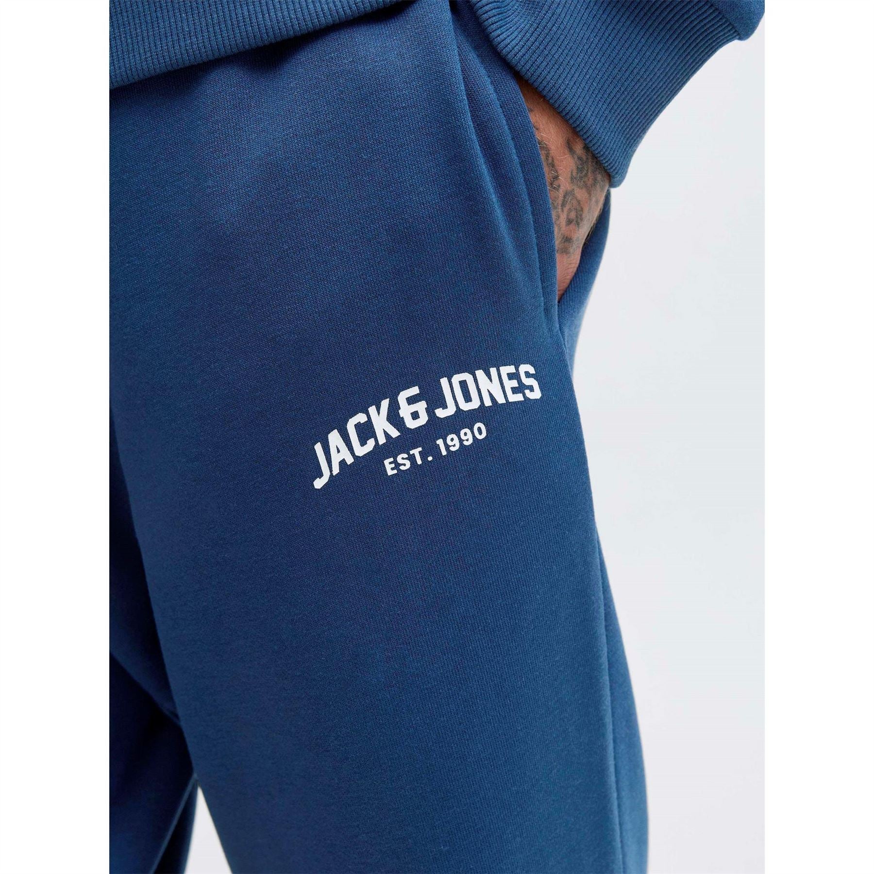 Jack and Jones Arch Lettering Crew Neck Sweatshirt Jogger Full Tracksuit
