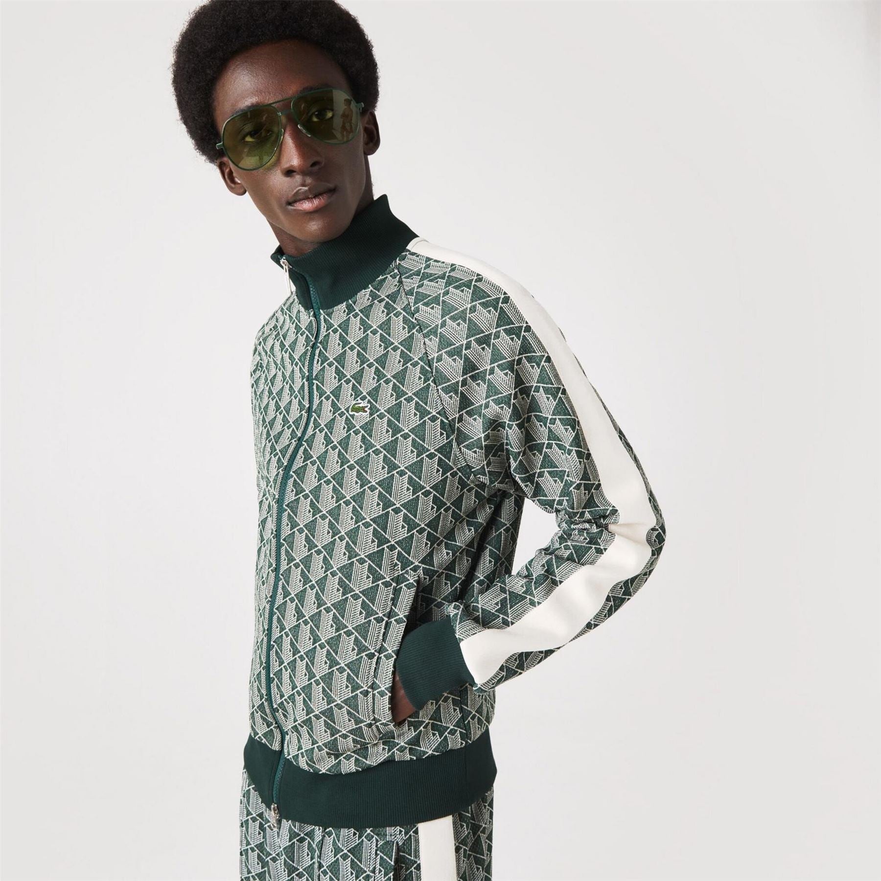 Lacoste Regular Fit Zip Neck Long Sleeve Sweatshirt