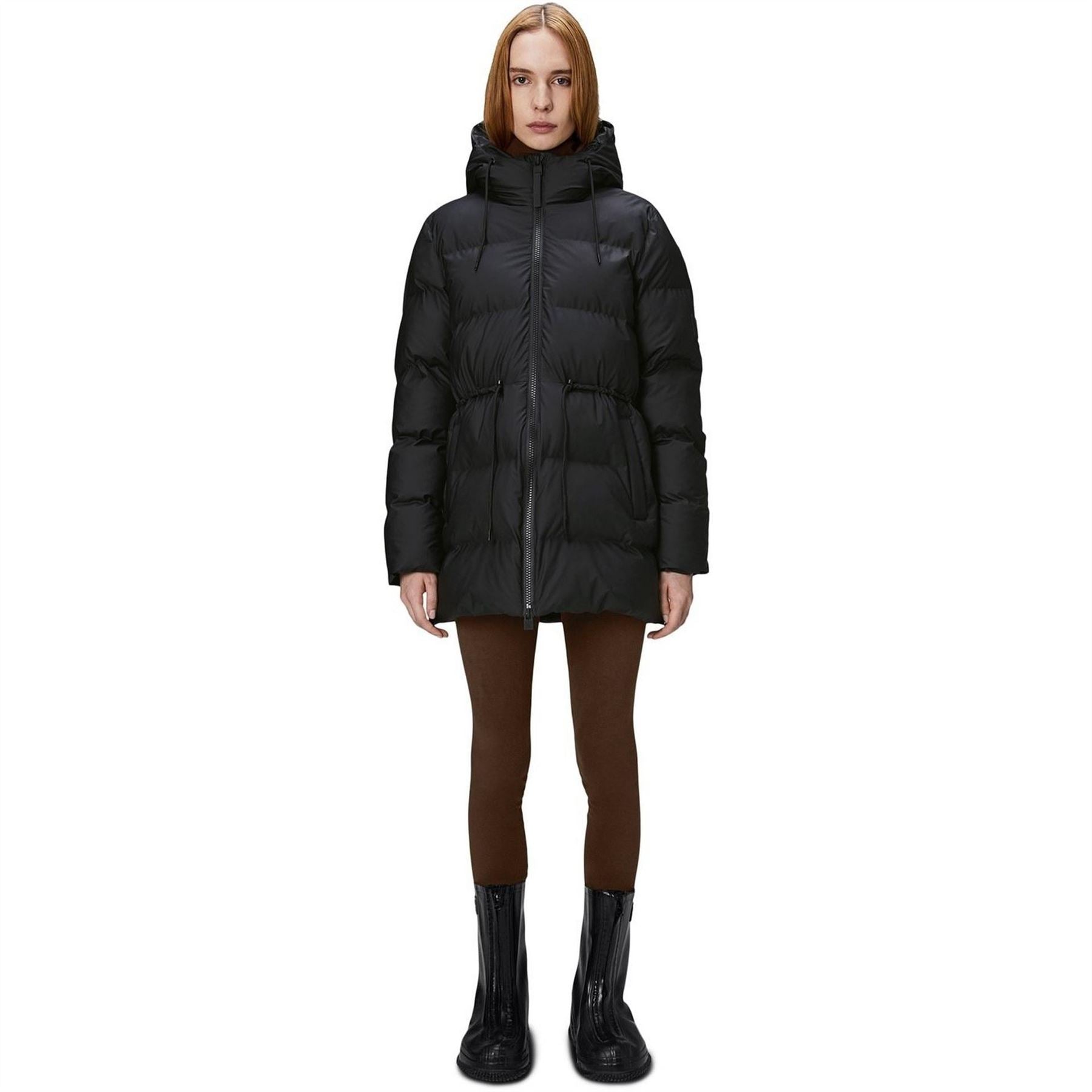 Rains Alta Hooded Long Puffer Jacket