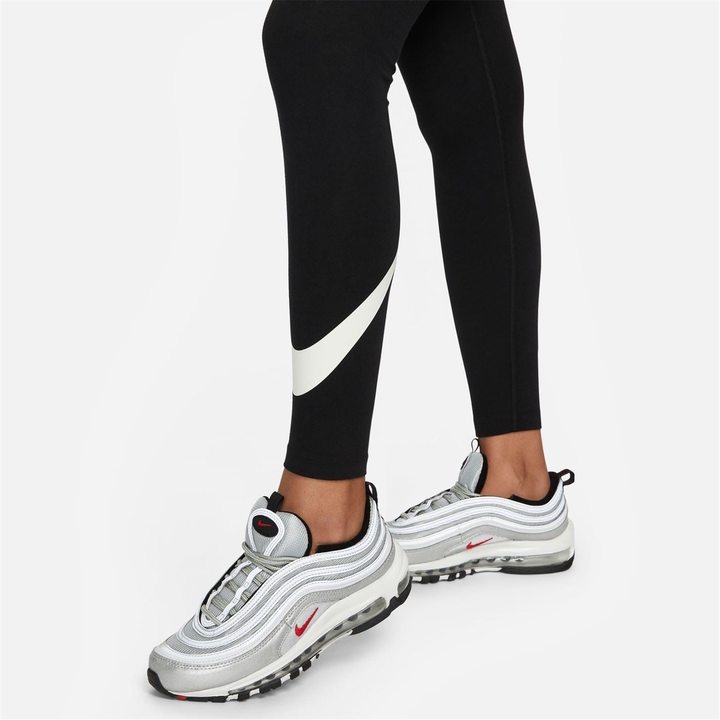 Nike Womens Sportswear Essential Mid Rise Swoosh Leggings