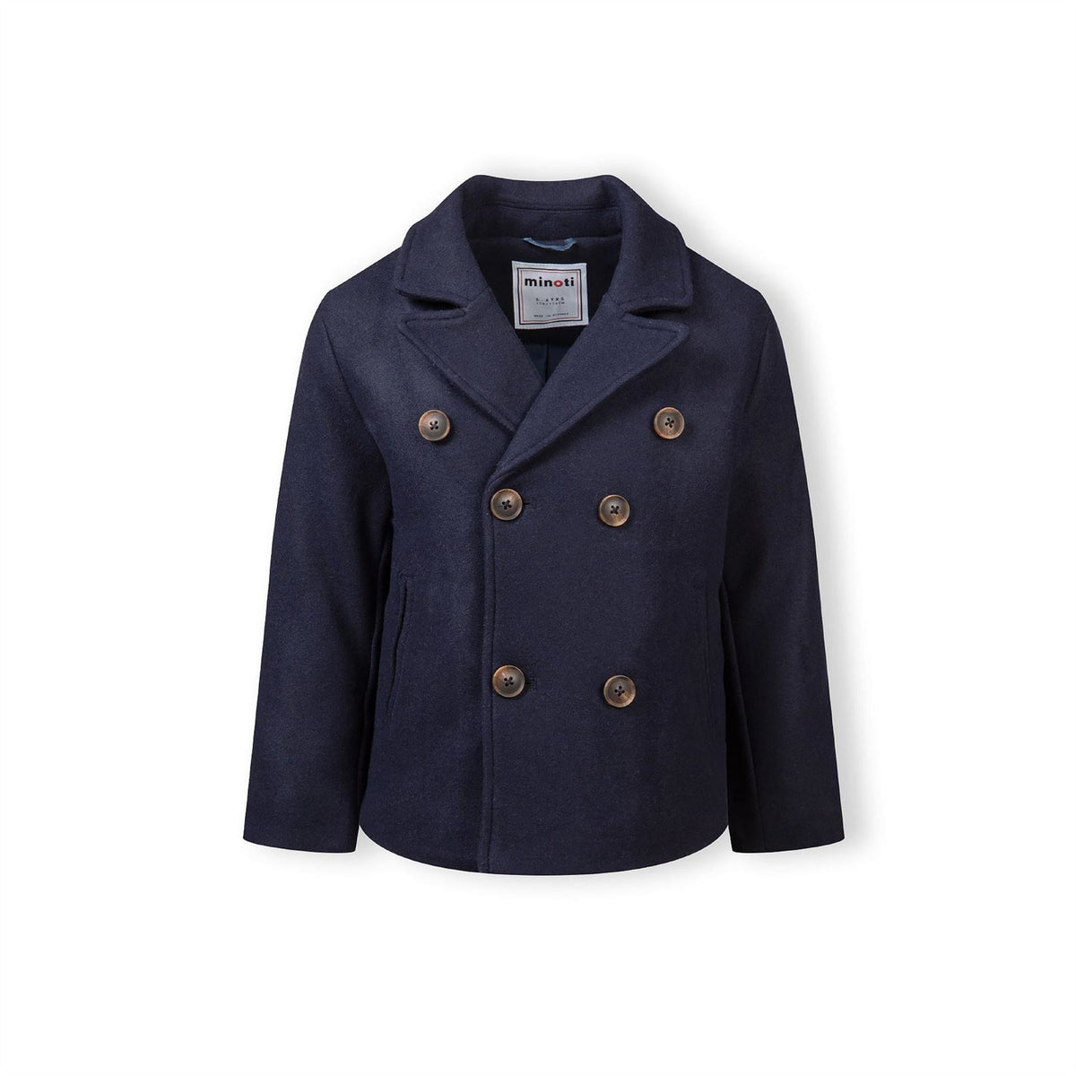 Minoti Boys Coat Double Breasted With Lapel Navy