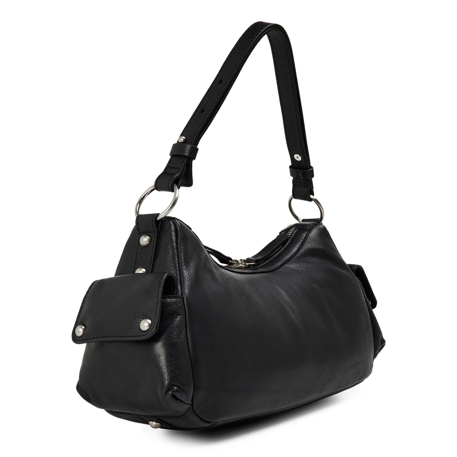 Kangol Utility Hobo with Metal Logo and Strap