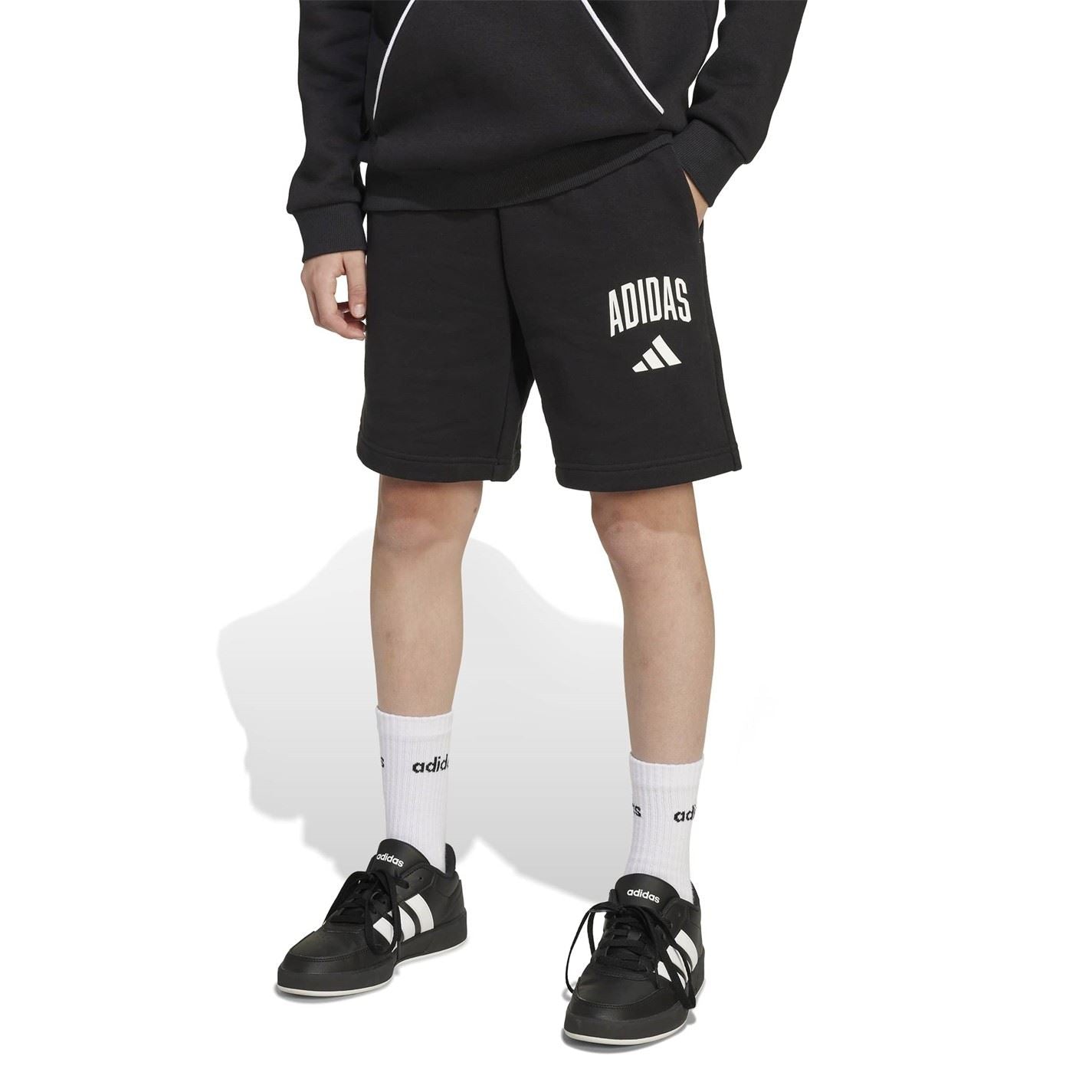 adidas Regular Fit Denim Bermuda Shorts with Bold Logo