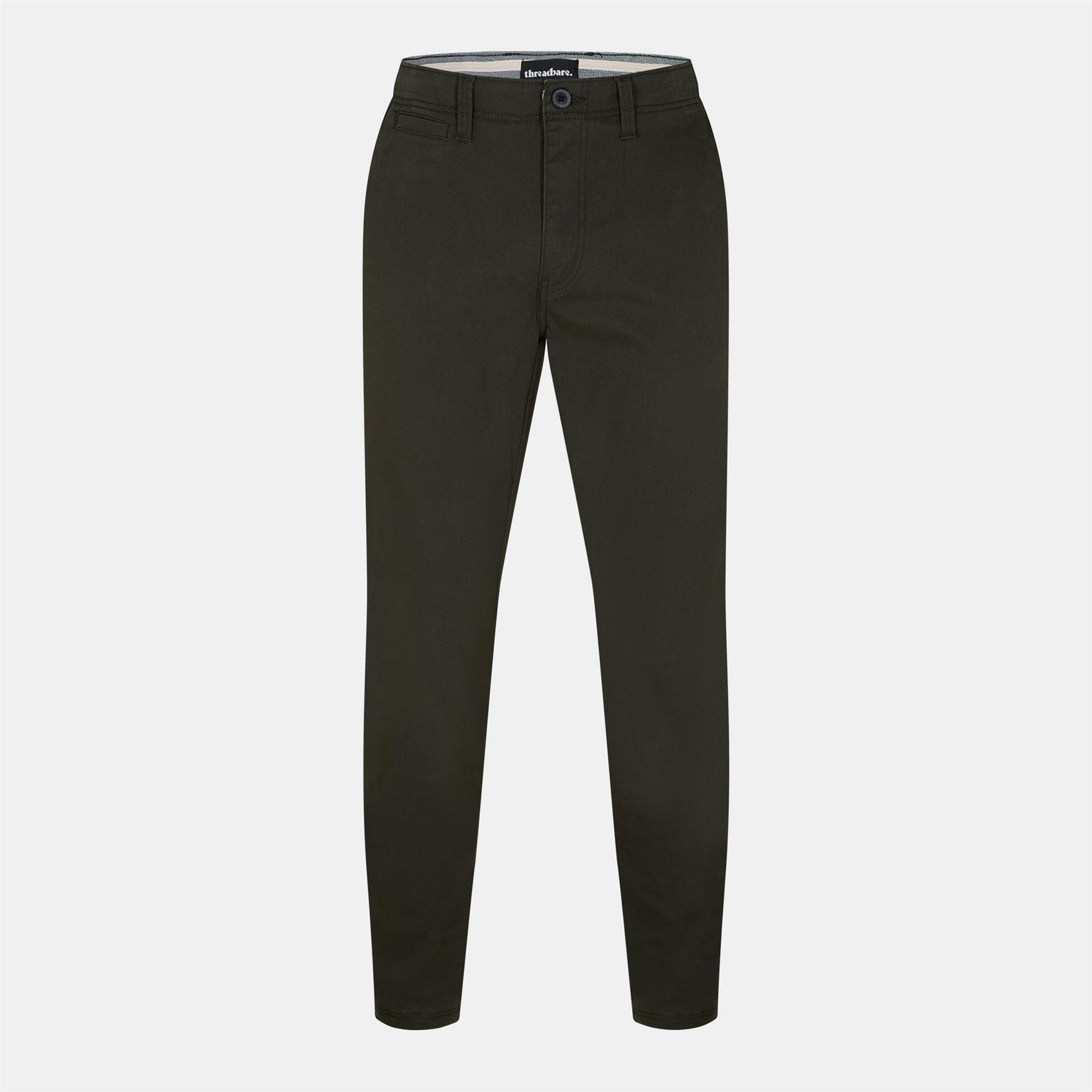 Threadbare Cast Solid Patterned Slim Trousers