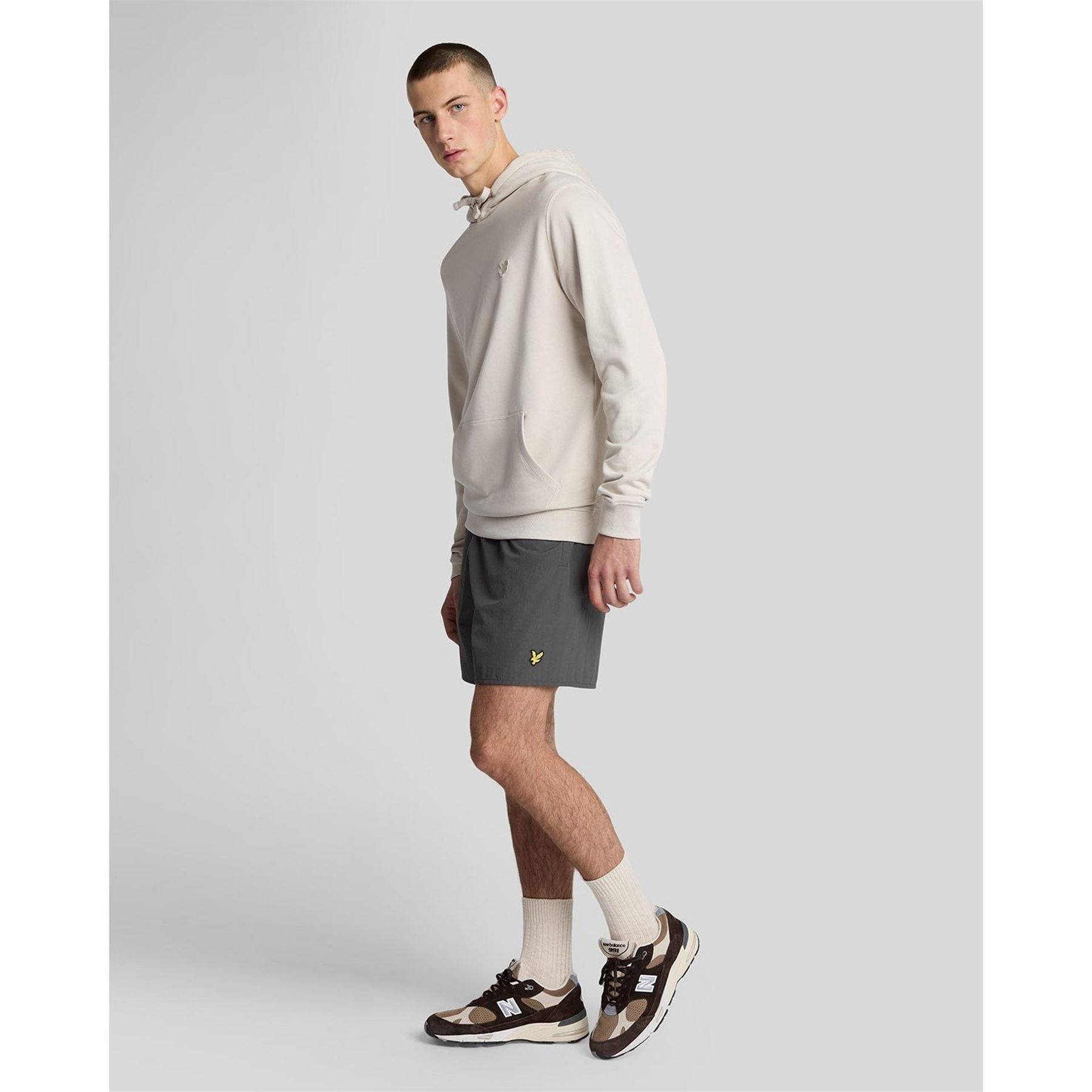 Lyle and Scott Plain Swimming Logo Print Shorts