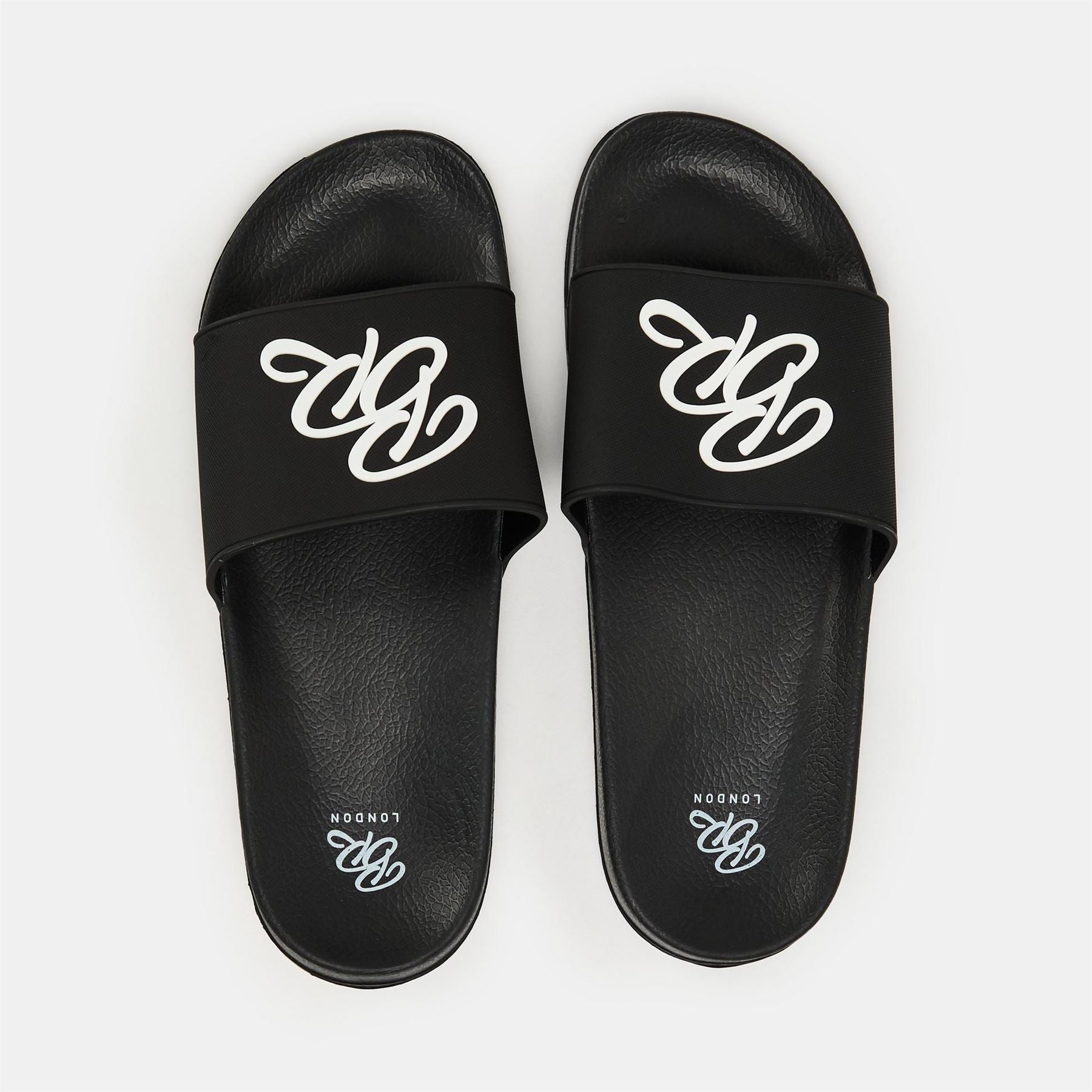 Born Rich Barreca Logo Print Open Toe Slides