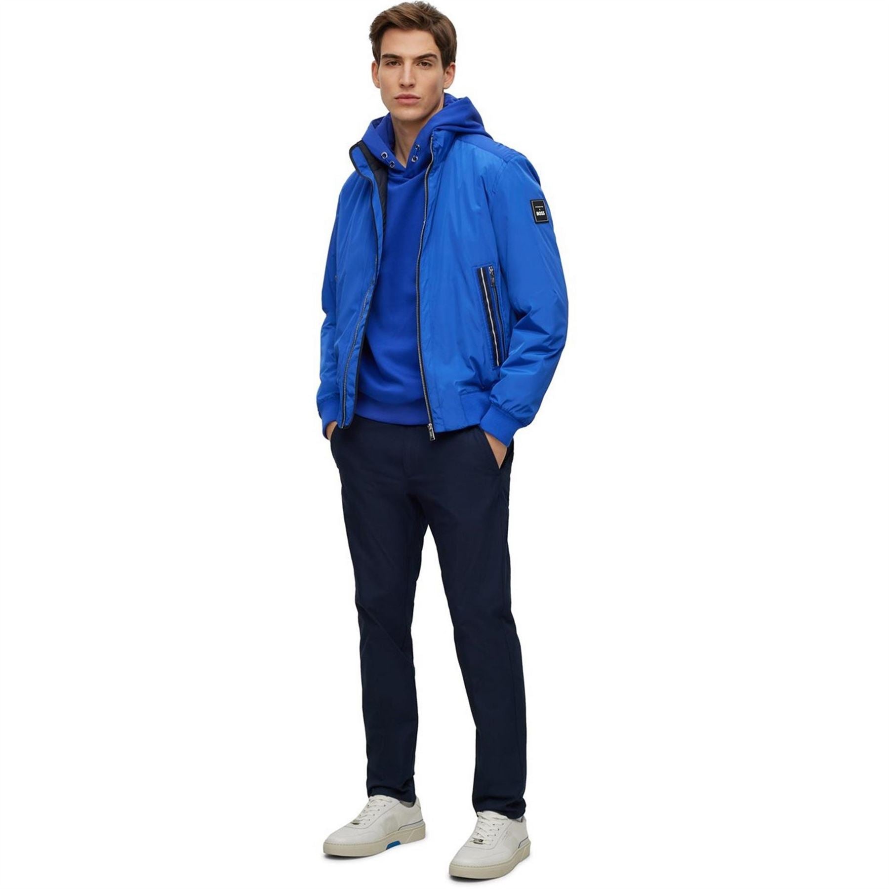 Boss Hooded Neck Raglan Sleeve Sweatshirt